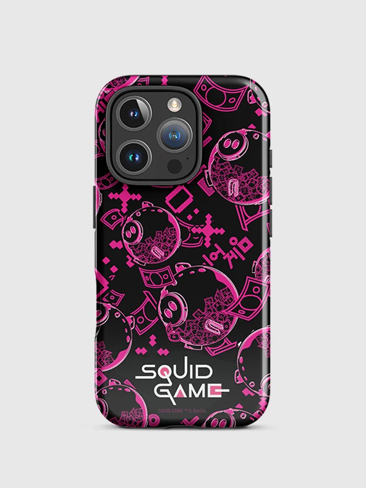 Squid Game Piggybank Pattern iPhone Tough Case - Image 4