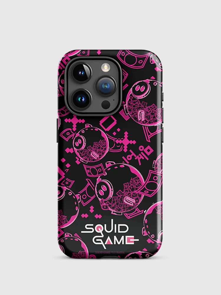 Squid Game Piggybank Pattern iPhone Tough Case - Image 8