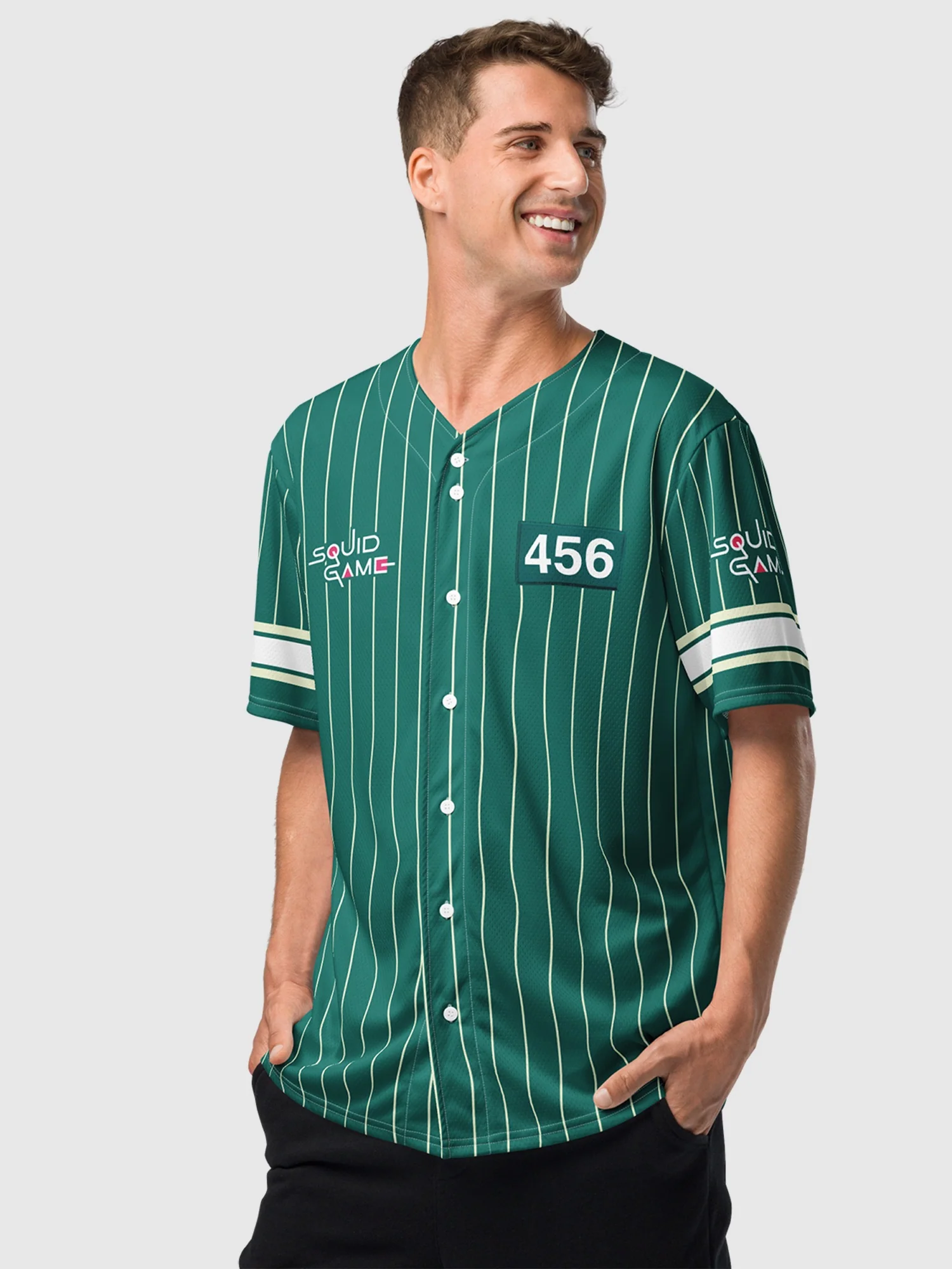 Squid Game Player 456 Baseball  Jersey - Image 3