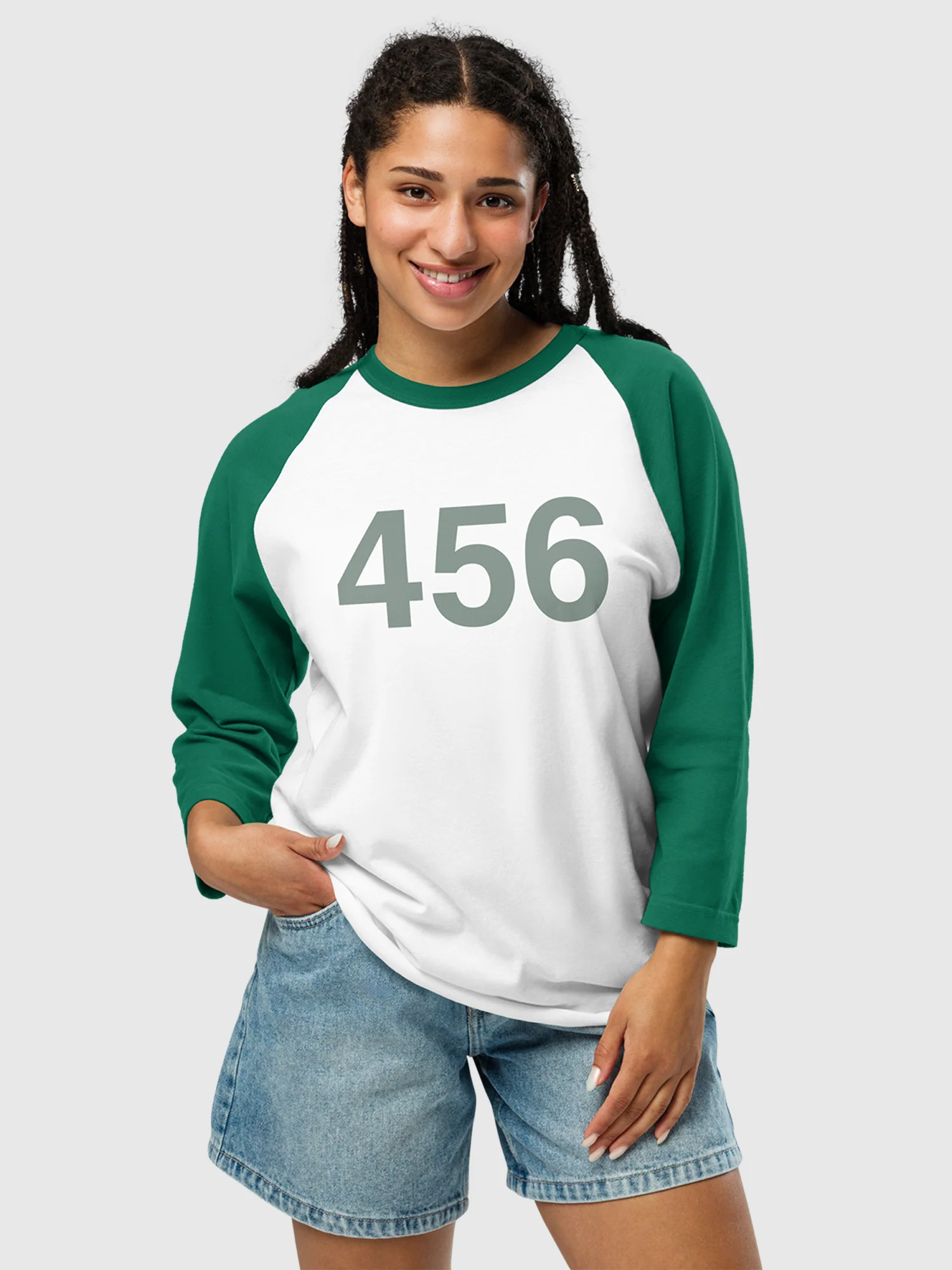 Squid Game Player 456 Raglan Shirt - Image 2