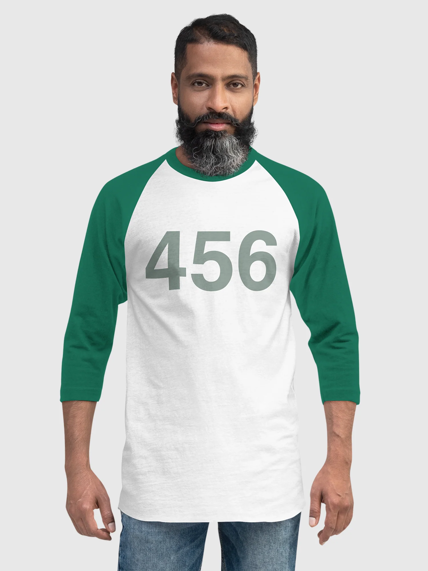 Squid Game Player 456 Raglan Shirt - Image 3