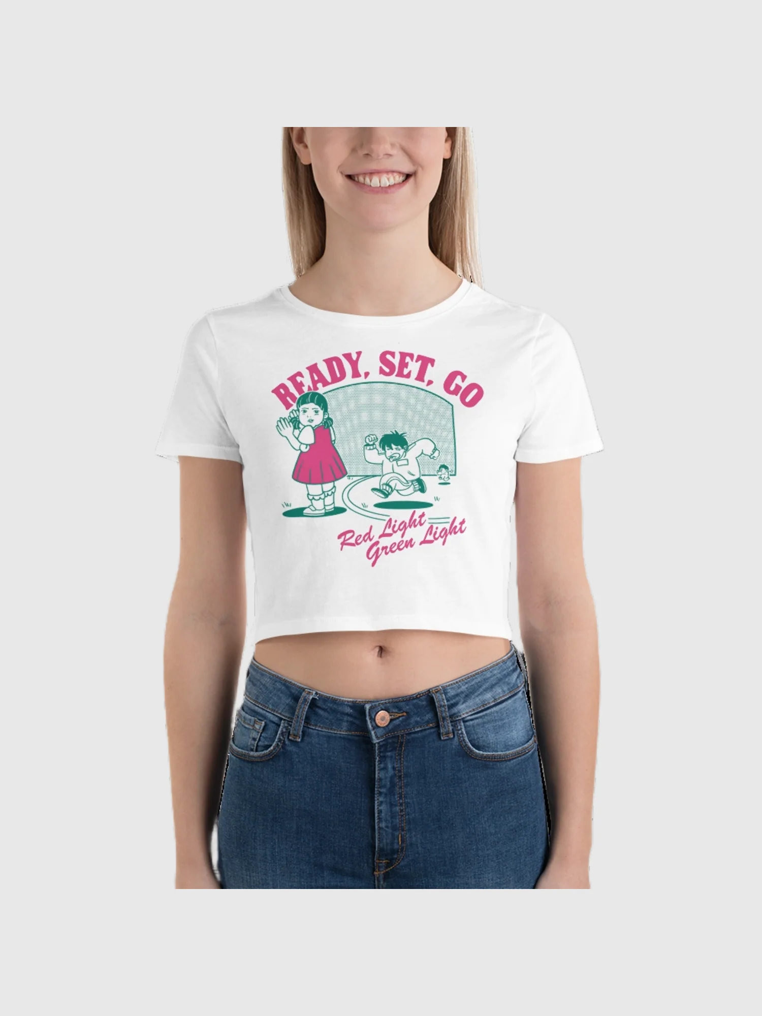 Squid Game Red Light, Green Light Women's Crop Top - Image 2