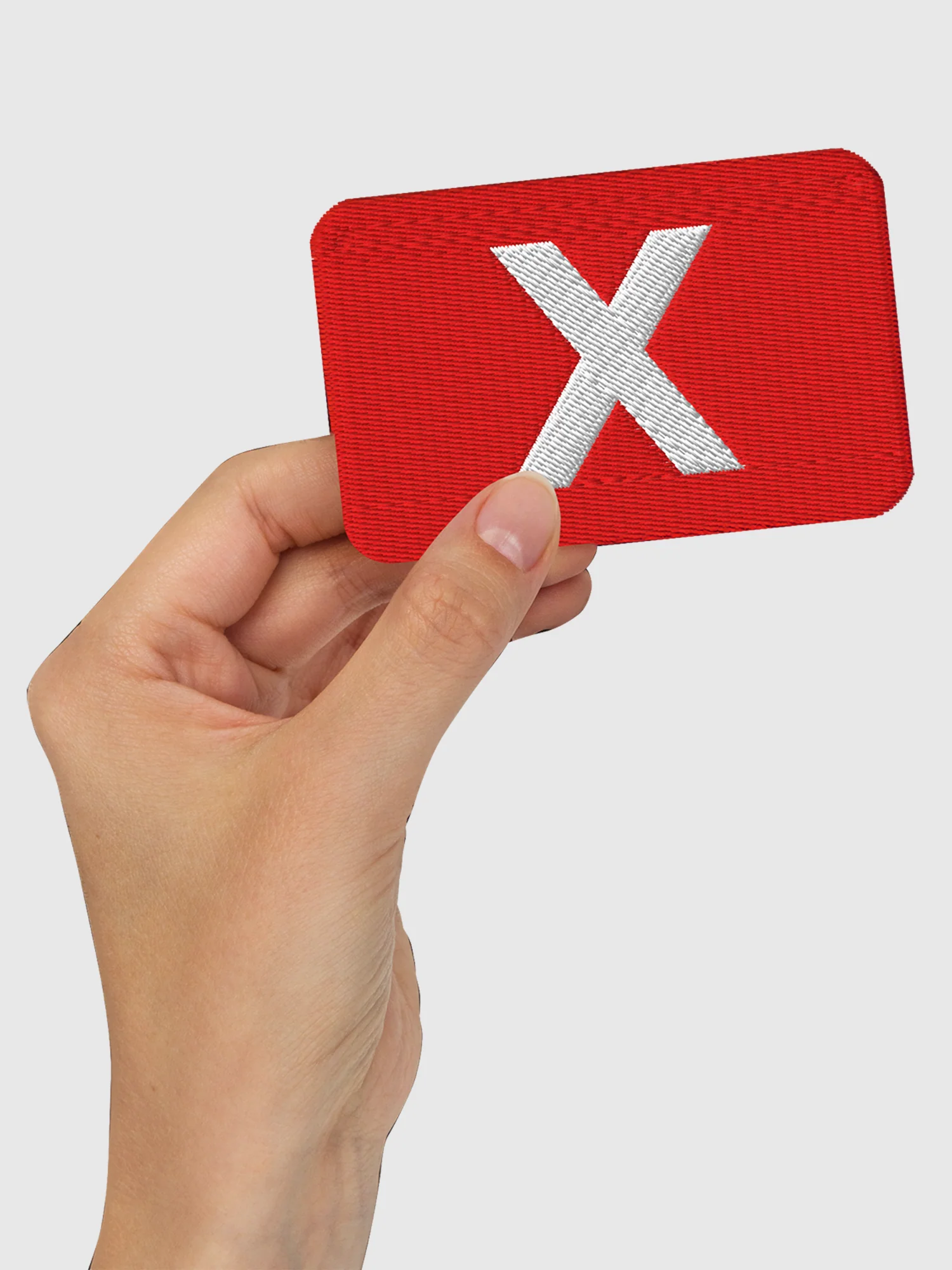 Squid Game Red X Embroidered Patch - Image 2