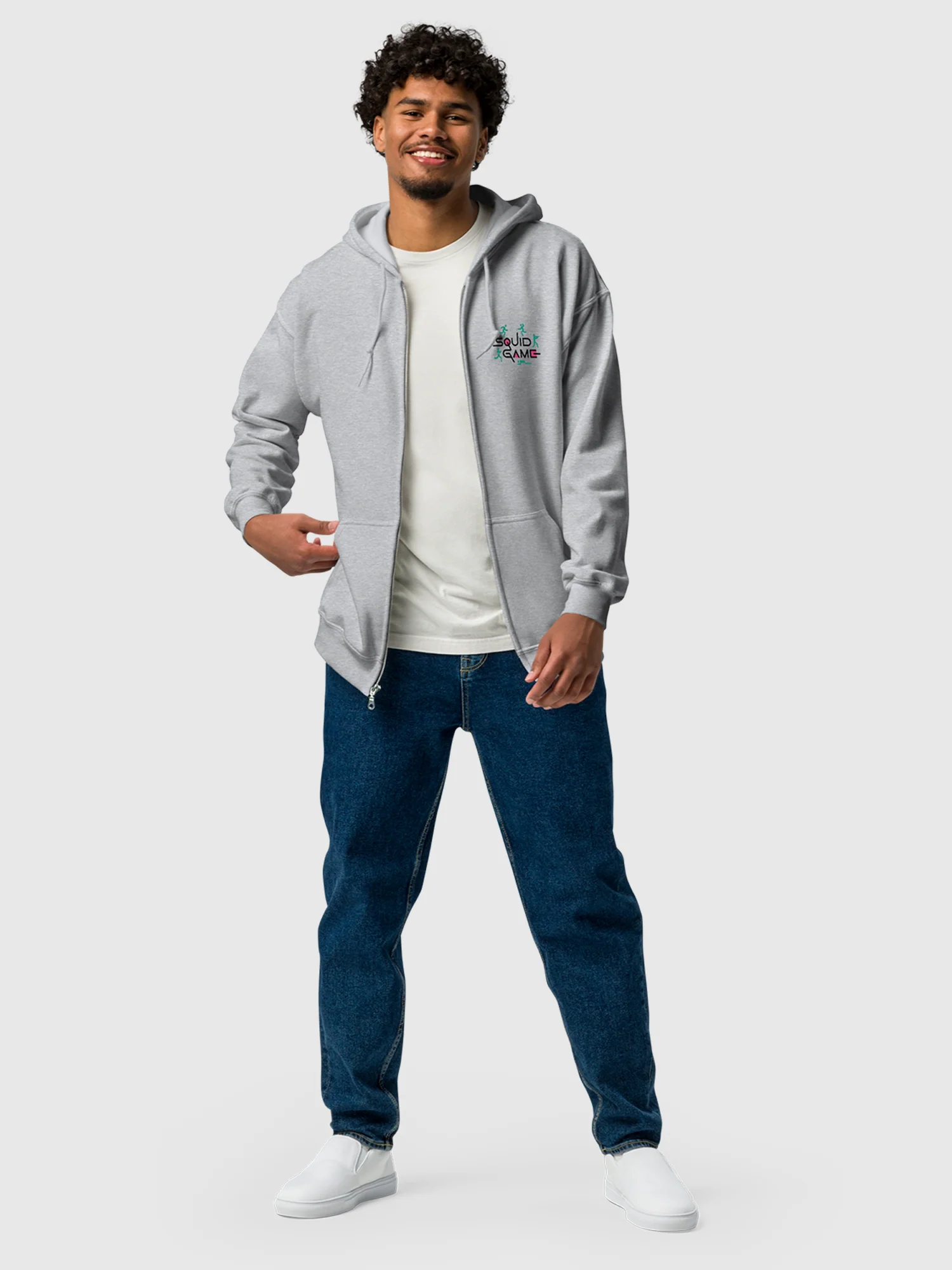 Squid Game Stick Figures Zip Hoodie - Image 4