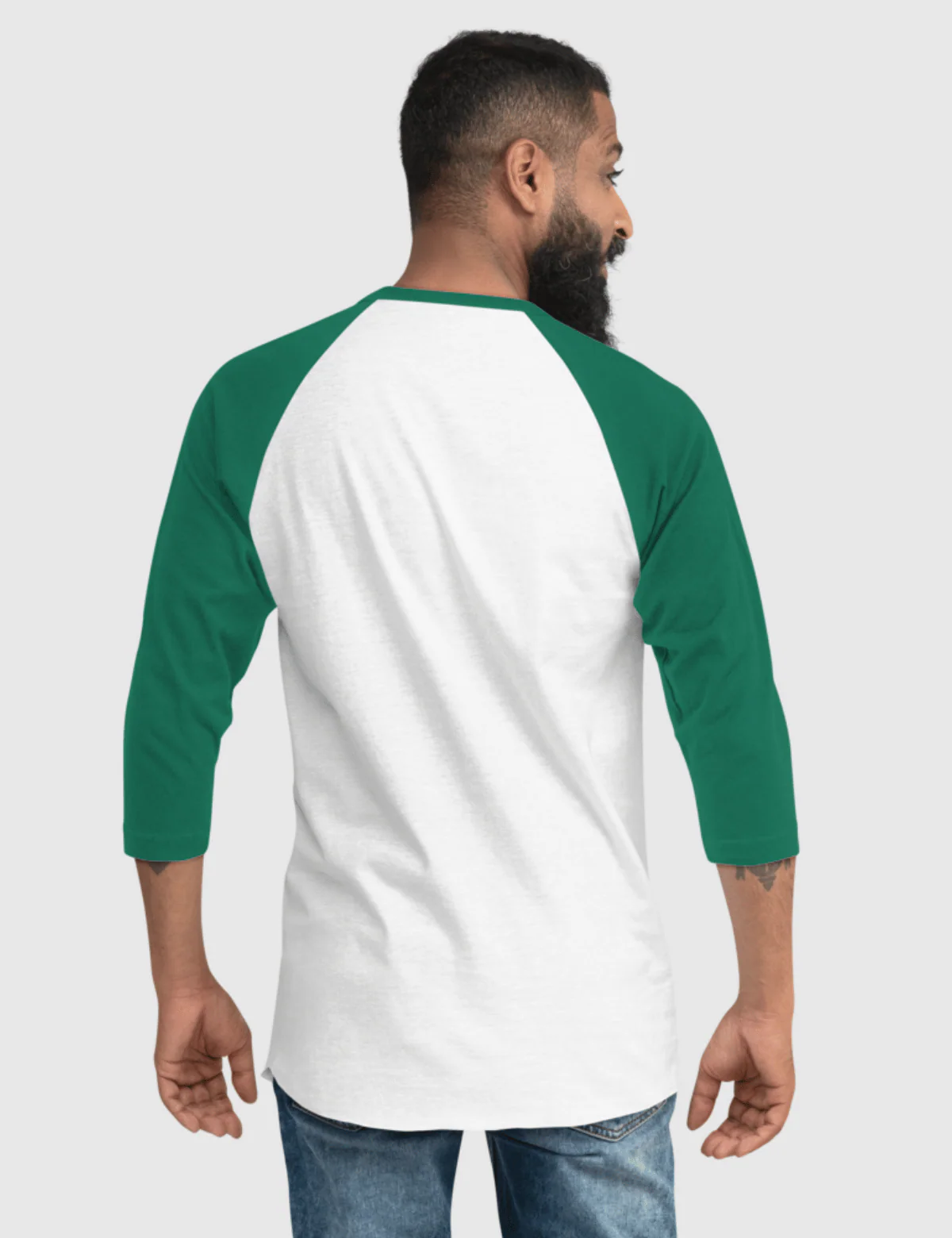 Squid Game: The Challenge Player Raglan Shirt [White/Kelly] - Player 451 - Image 3
