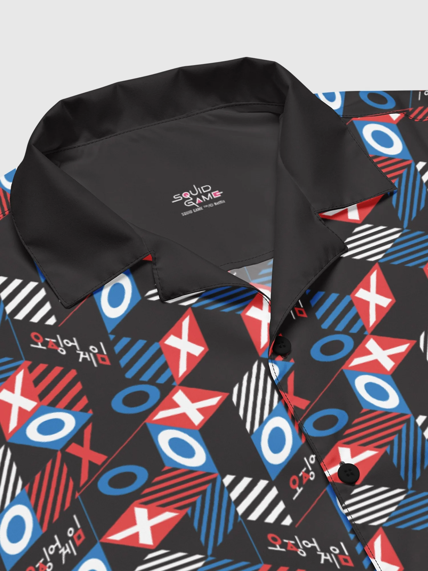 Squid Game Tic-tac-toe Pattern Button Up Shirt - Image 4