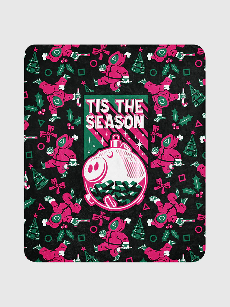 Squid Game Tis' The Season Sherpa Blanket - Image 4