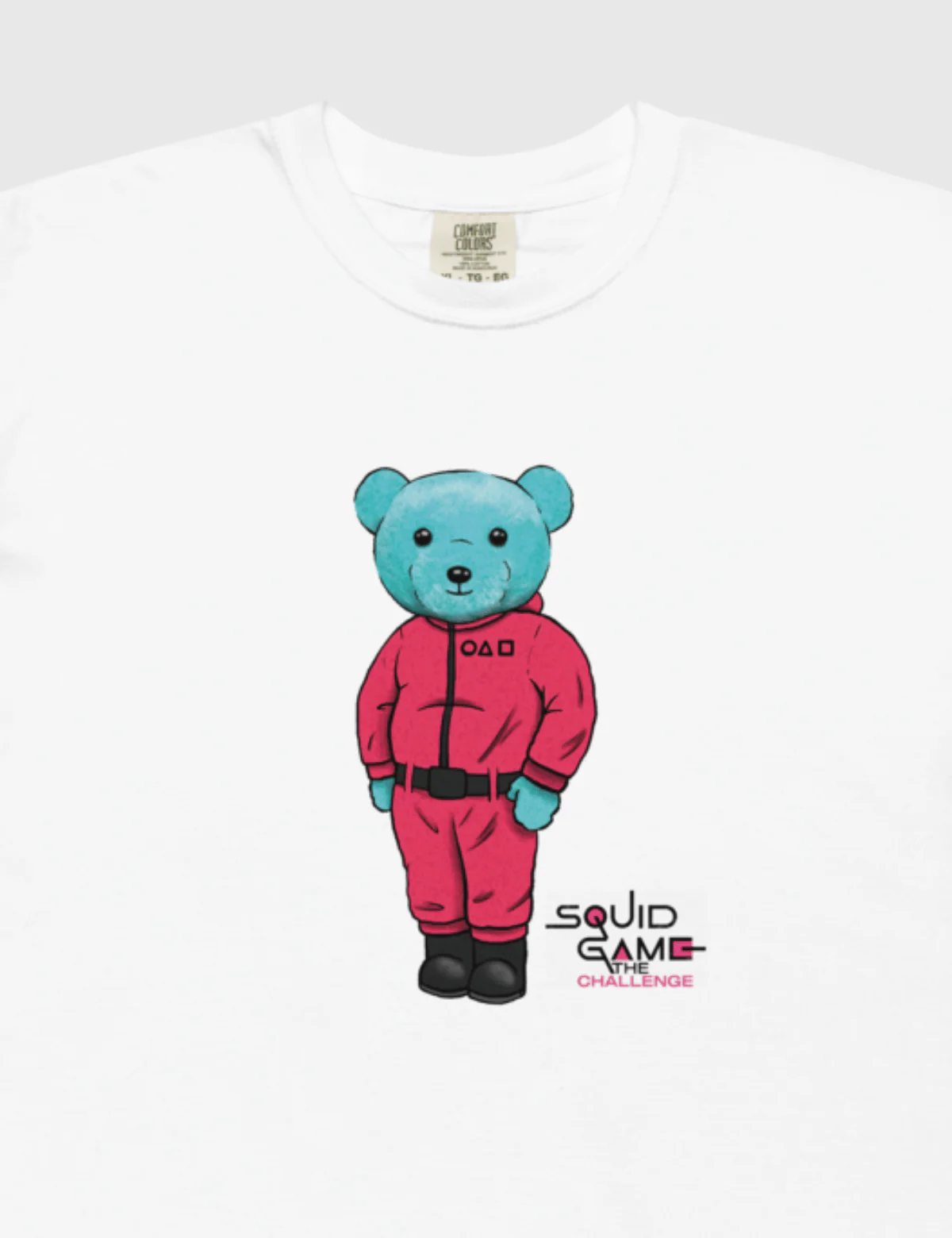 Squid Game: The Challenge Unisex Posing Teddy T-Shirt [White] - Image 3