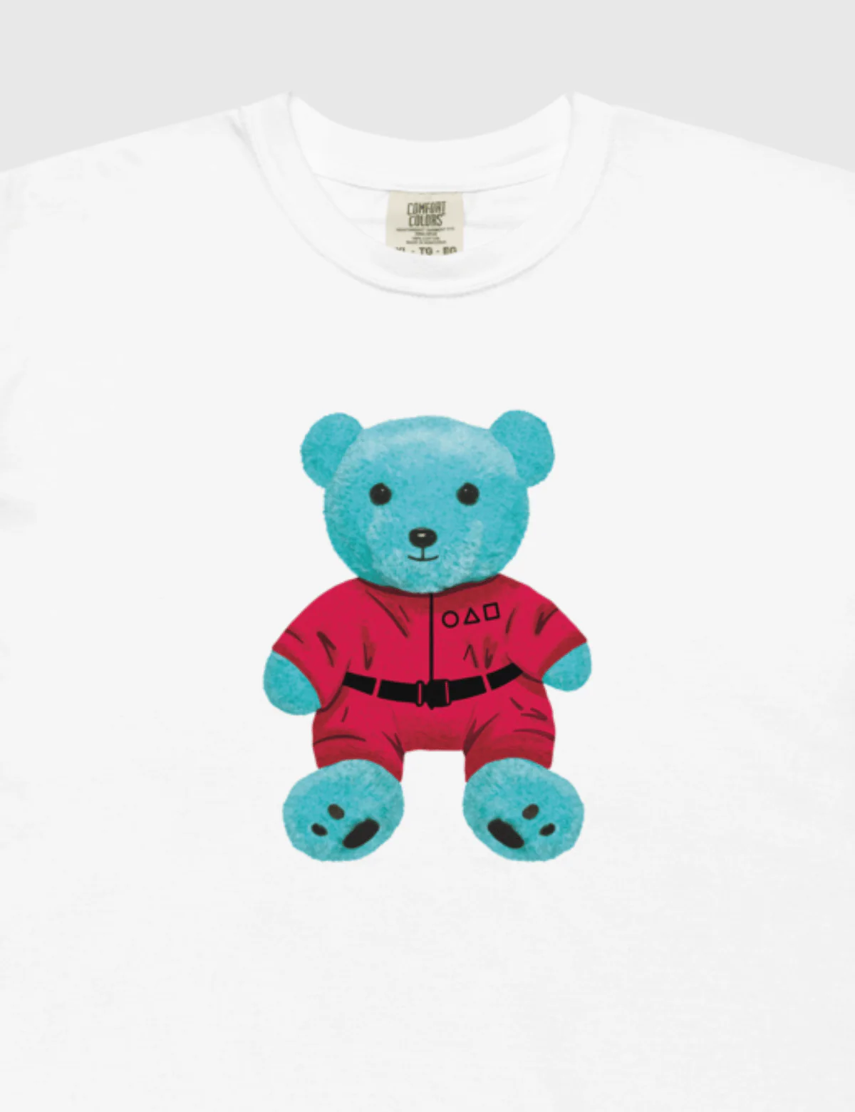 Squid Game: The Challenge Unisex Teddy Bear T-Shirt [White] - Image 3