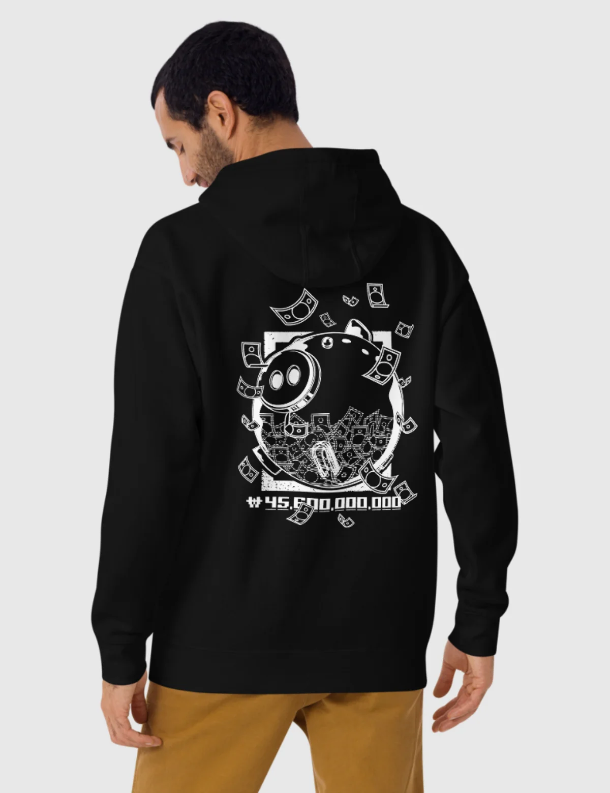 Squid Game Piggybank Unisex Premium Hoodie [Black] - Image 4