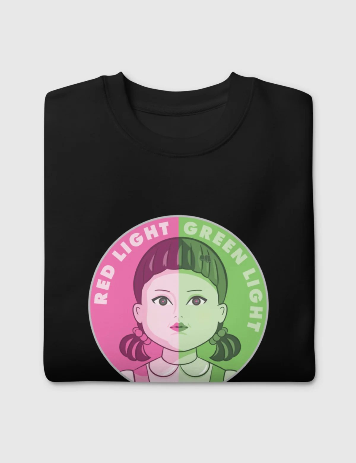 Squid Game Young-Hee Signals Unisex Premium Sweatshirt [Black] - Image 2