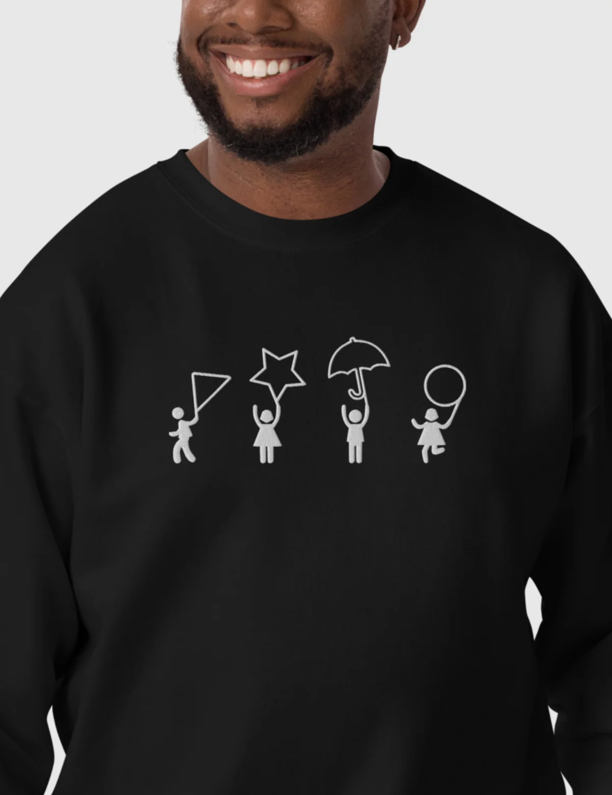 Squid Game Dalgona Shapes Unisex Premium Sweatshirt [Black] - Image 2