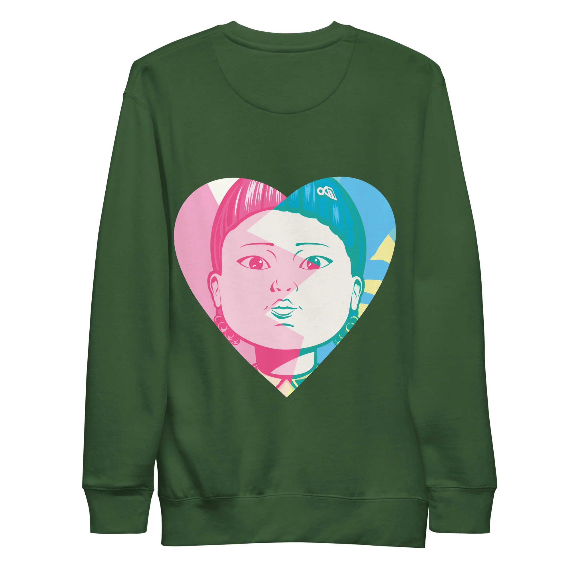 Squid Game Valentine Young-Hee Unisex Premium Sweatshirt [Forest Green] - Image 5
