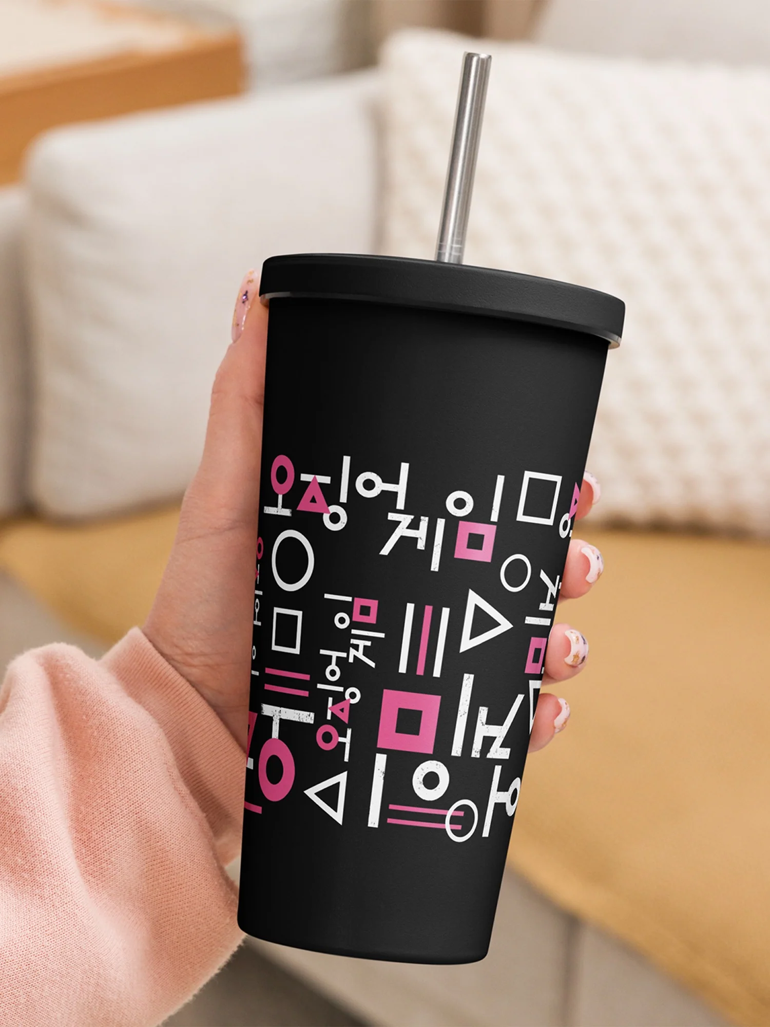 Squid Game Workers Pattern Insulated Tumbler - Image 3