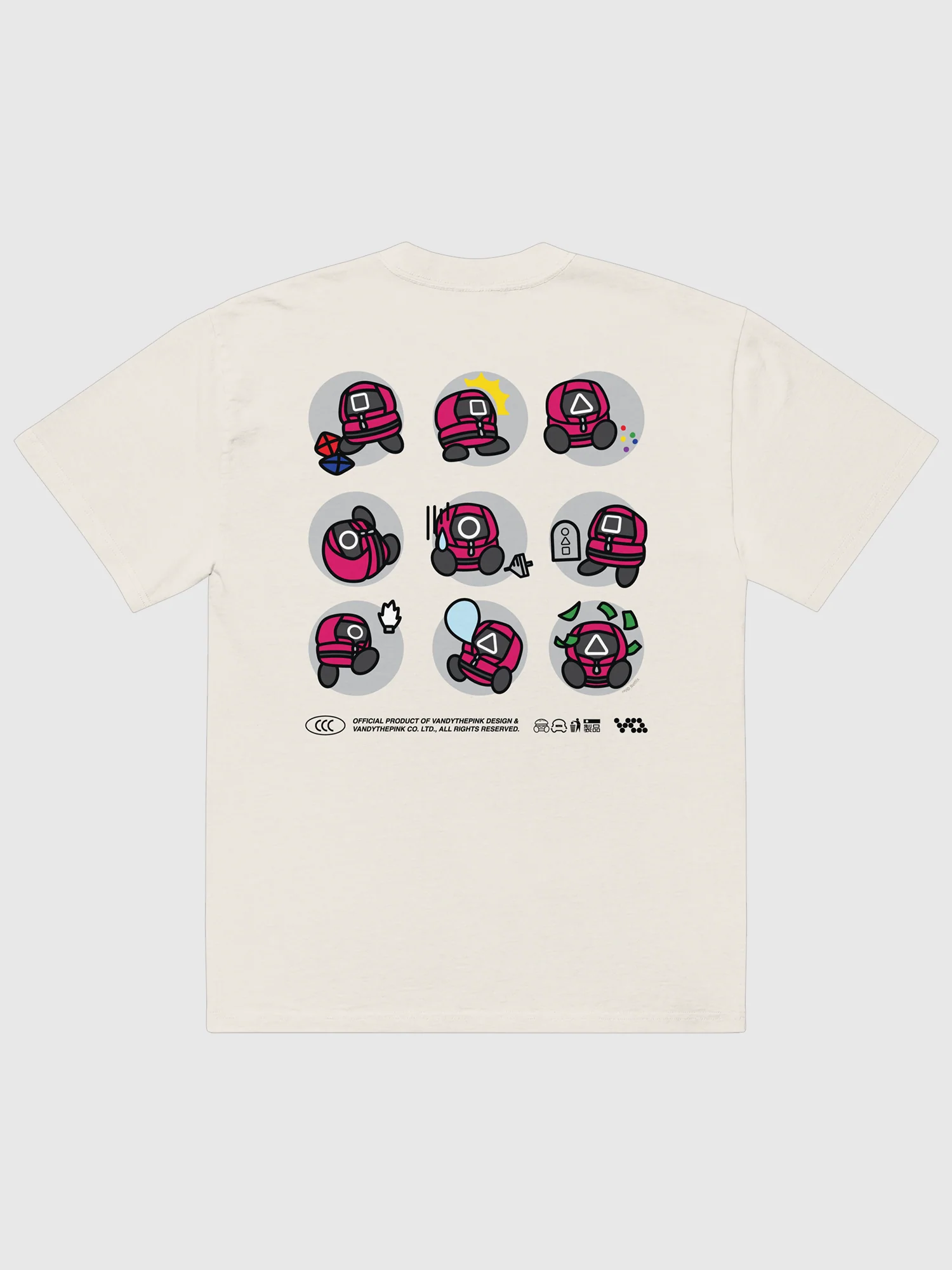 Squid Game x VandyThePink Guards Oversized Faded T-Shirt - Image 2
