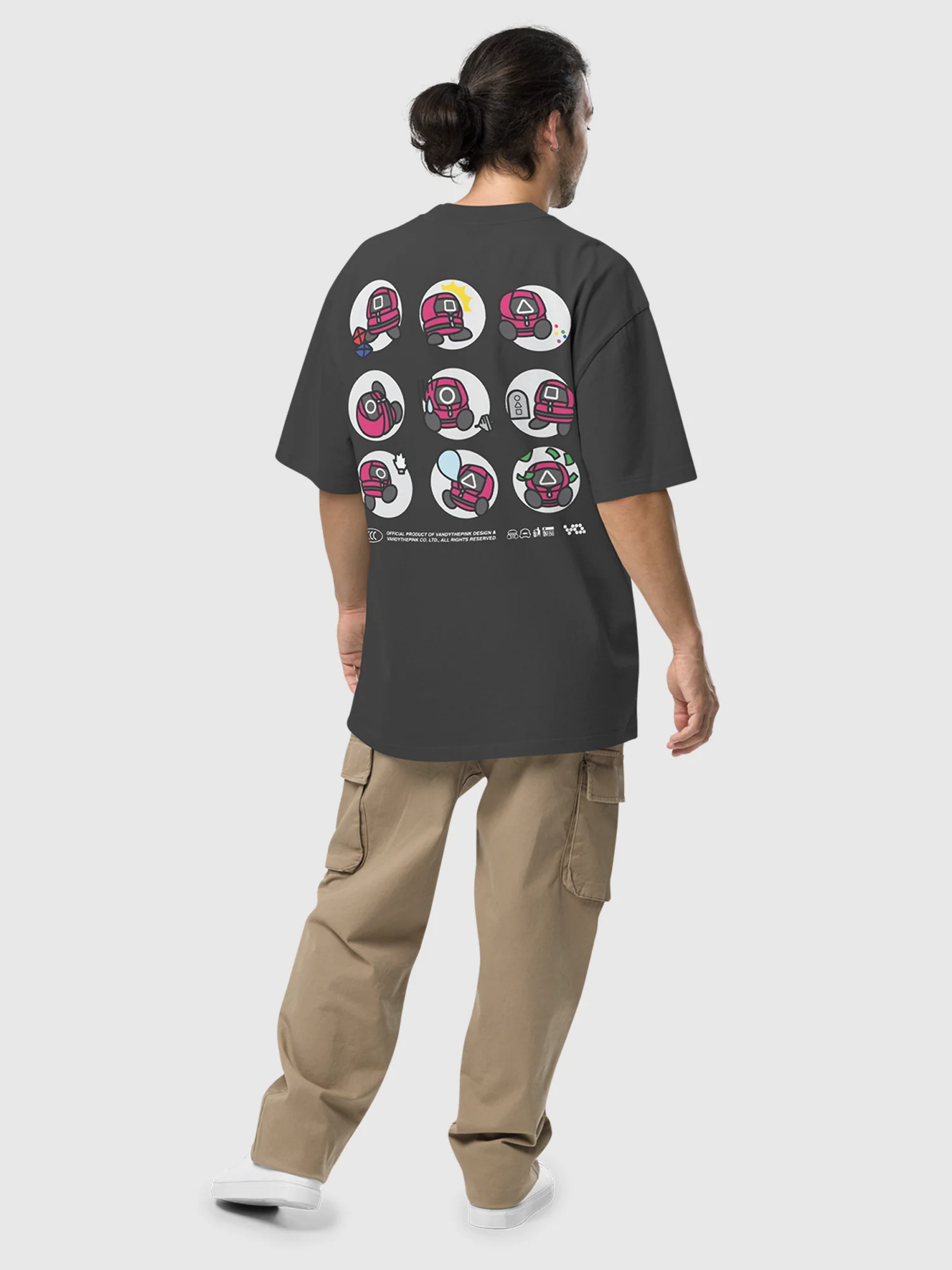 Squid Game x VandyThePink Guards Oversized Faded T-Shirt - Image 5