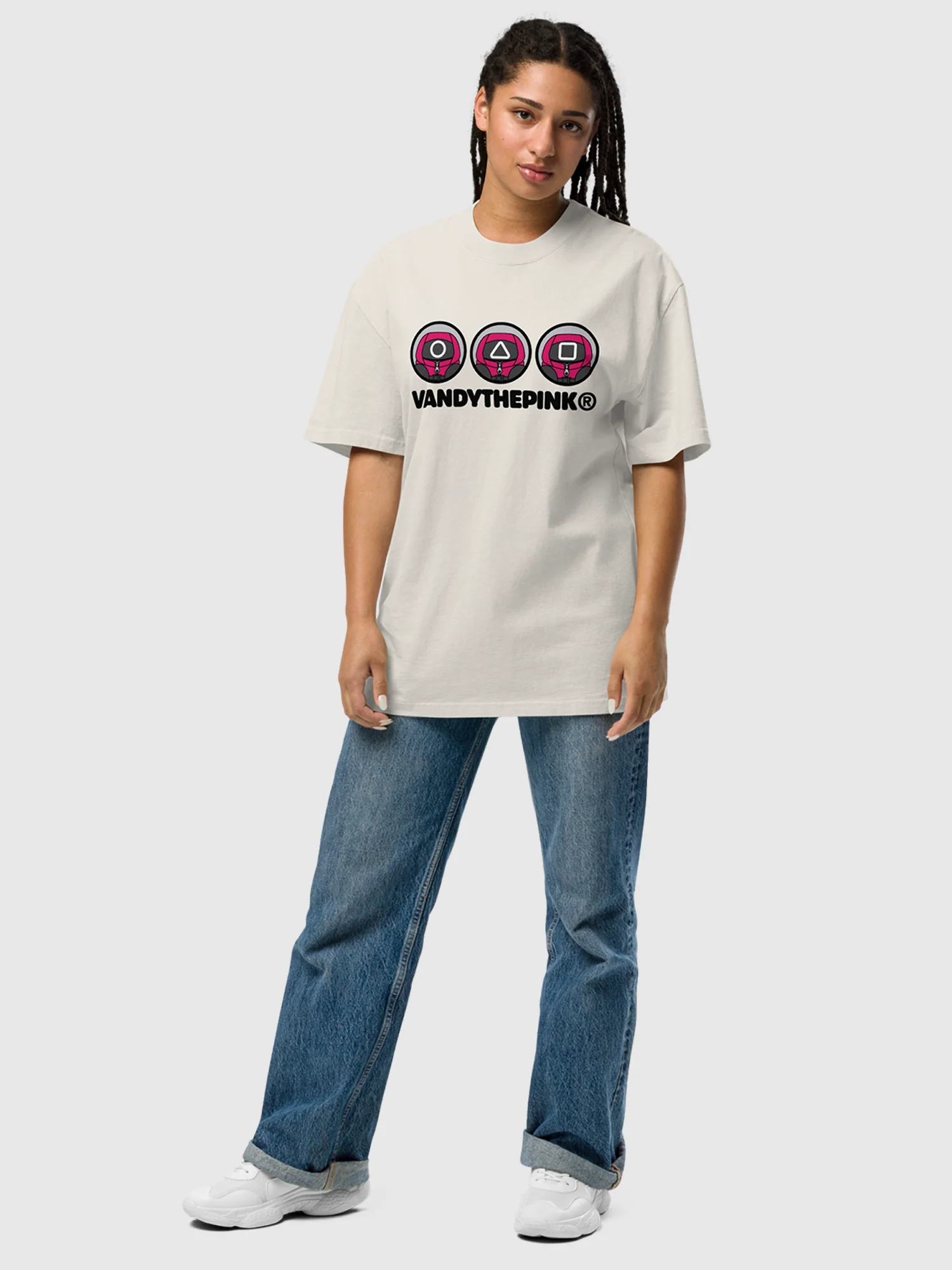 Squid Game x VandyThePink Guards Oversized Faded T-Shirt - Image 8