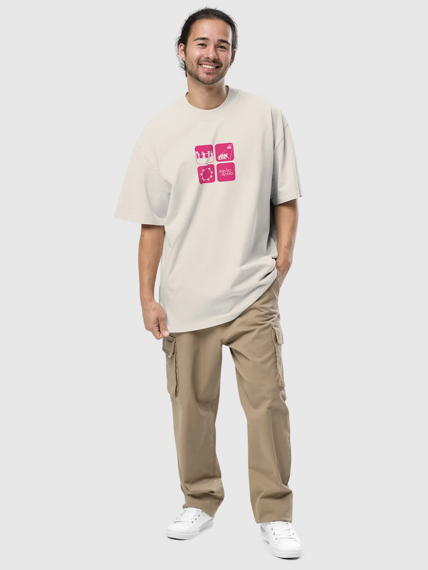 Squid Game You Will Be Eliminated Oversized Faded T-Shirt - Image 3