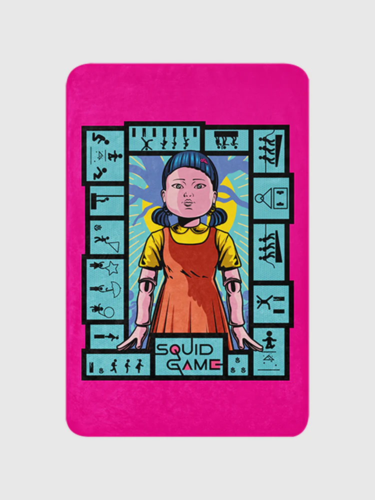Squid Game Young-Hee Doll Sherpa Blanket - Image 4