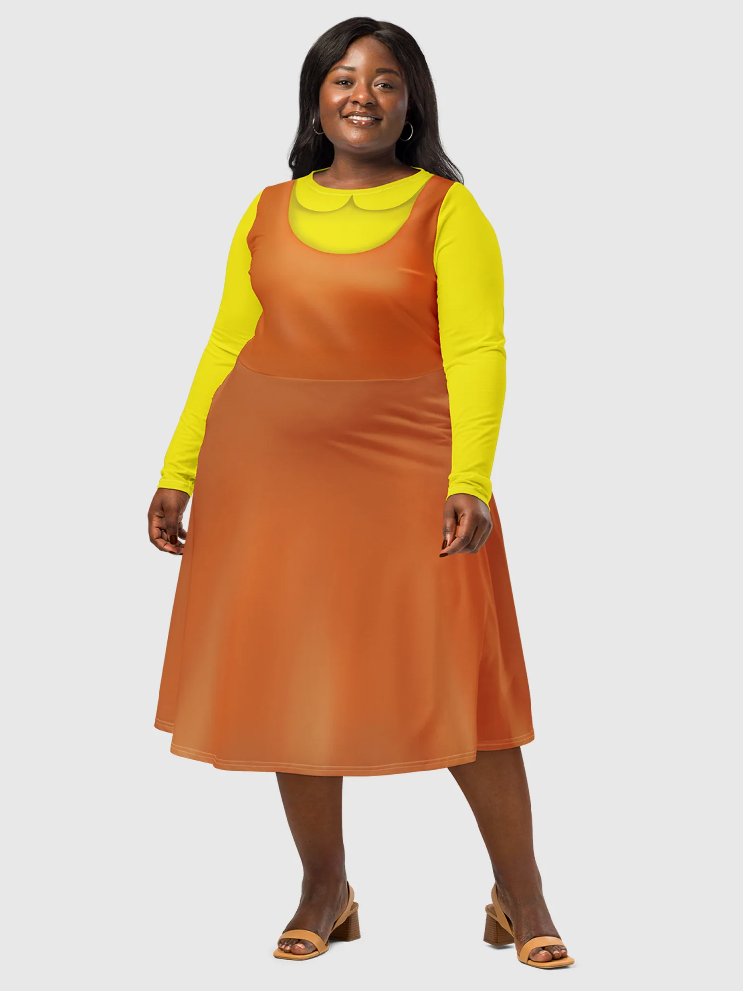 Squid Game Young-Hee Season 1 Cosplay Midi Dress - Image 3