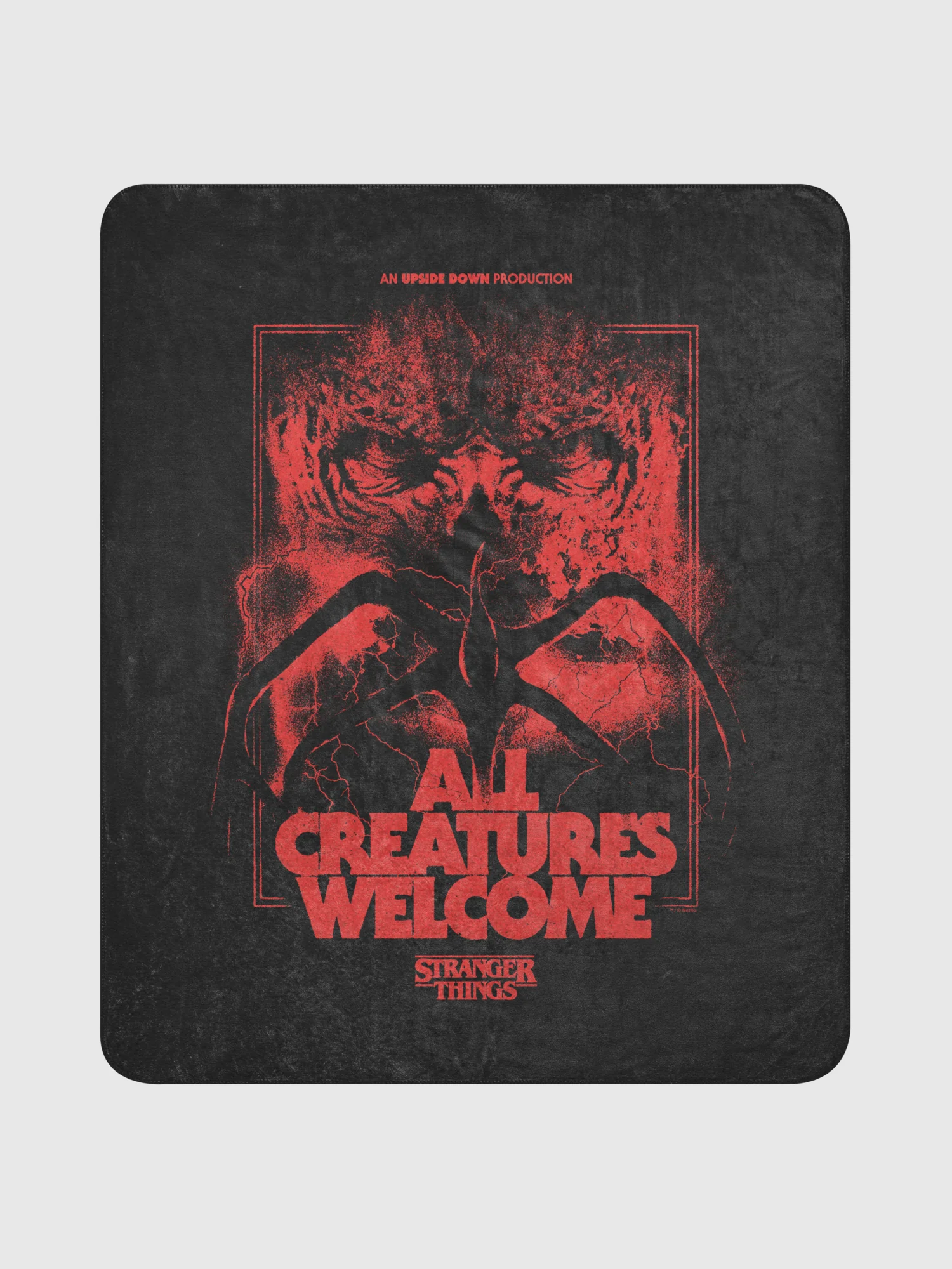 Stranger Things All Creatures Welcome Premium Sherpa Blanket - Image 2