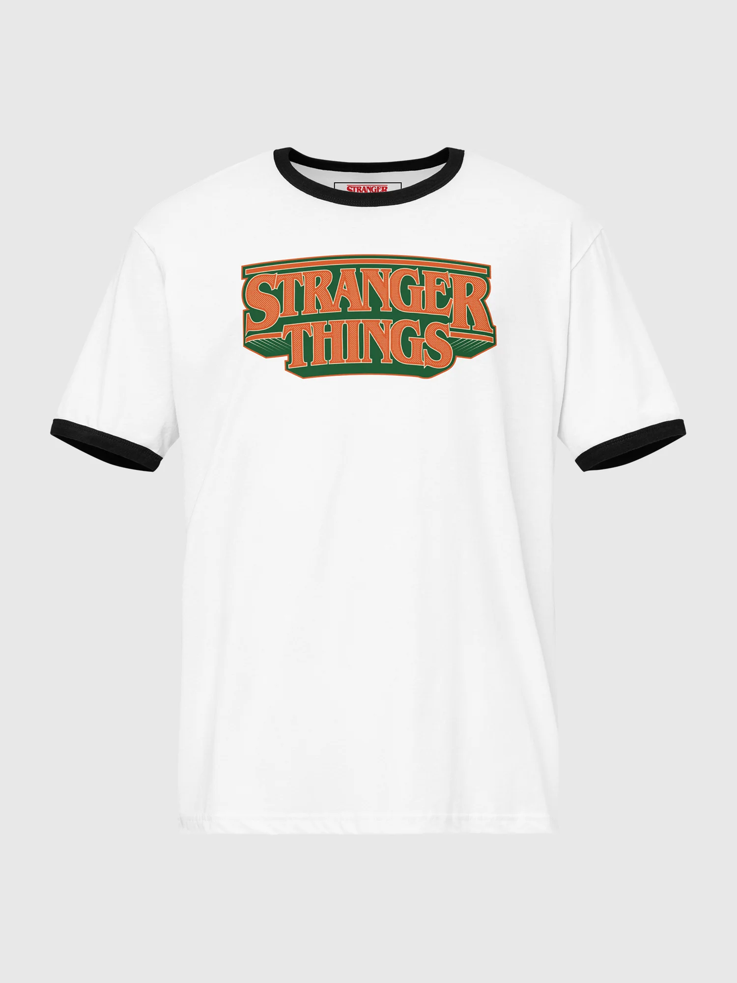 Stranger Things Arched Logo Ringer T-Shirt - Image 4