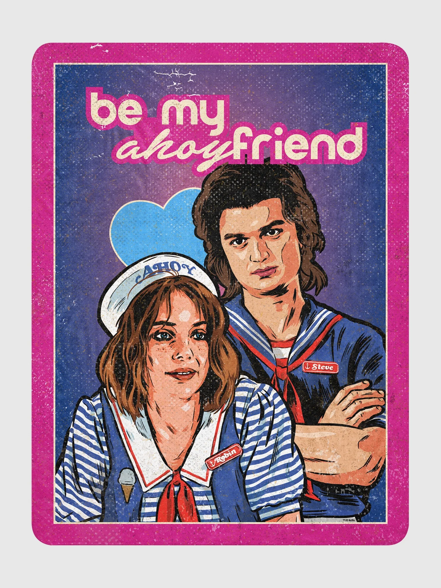 Stranger Things Be My Ahoyfriend Sherpa Blanket - Image 5