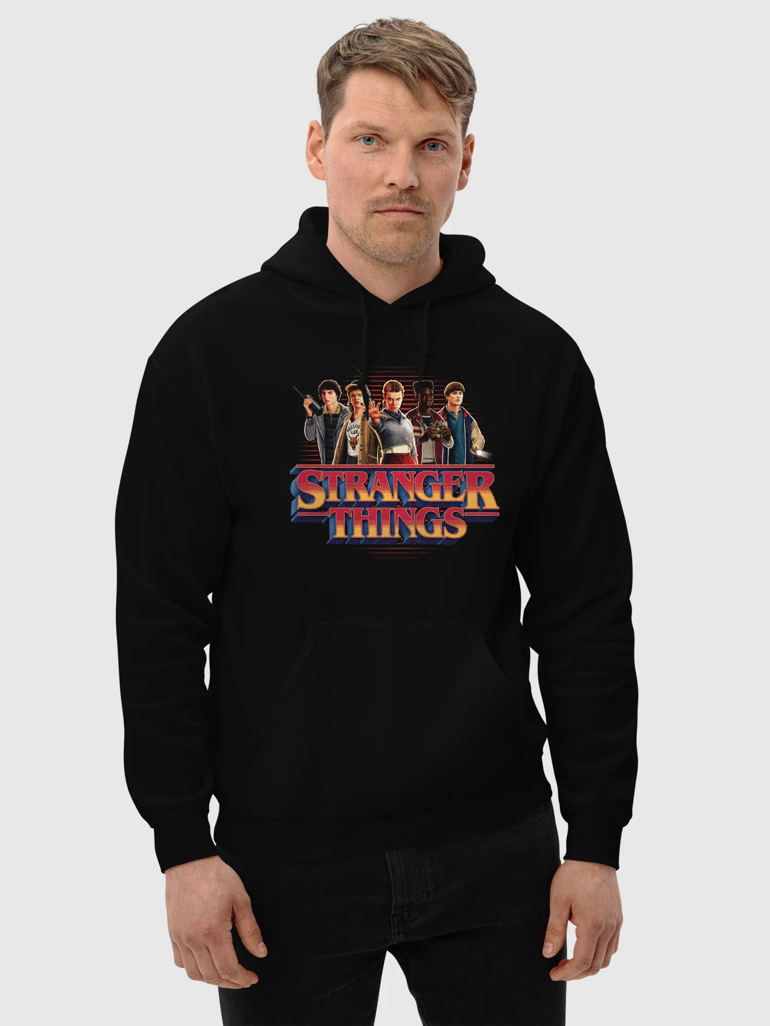 Stranger Things Character Line Up Logo Hoodie - Image 2