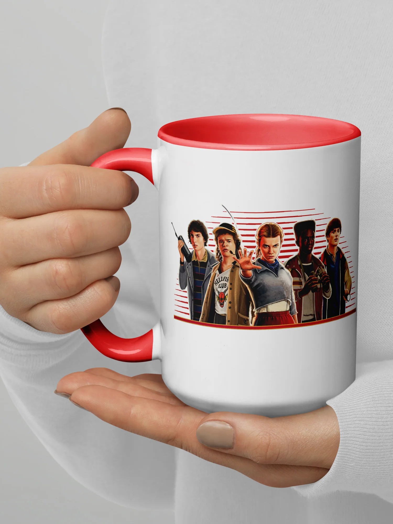 Stranger Things Character Line Up Two-Tone Mug - Image 5