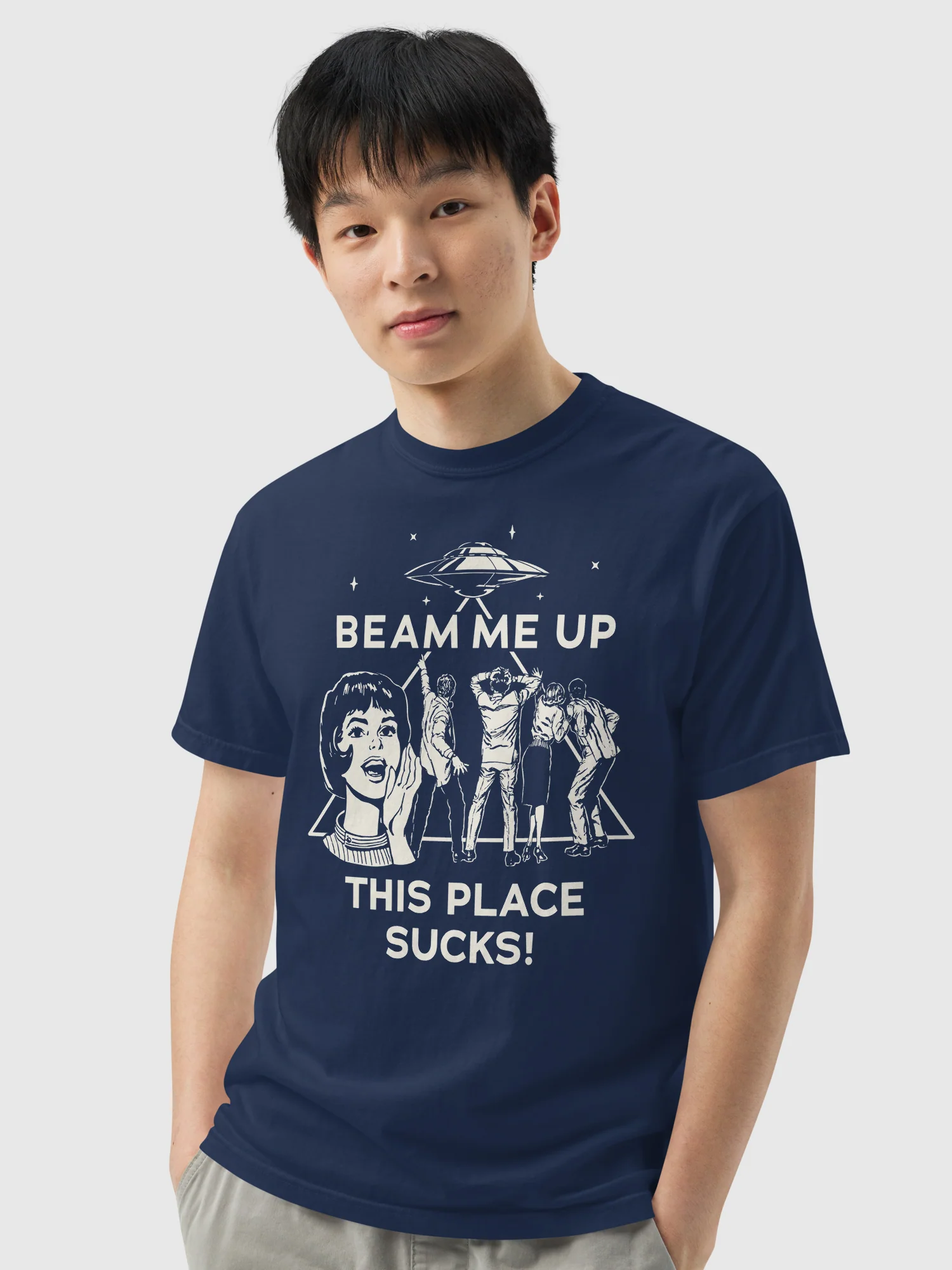 Stranger Things Beam Me Up Comfort Colors T-Shirt - Image 7