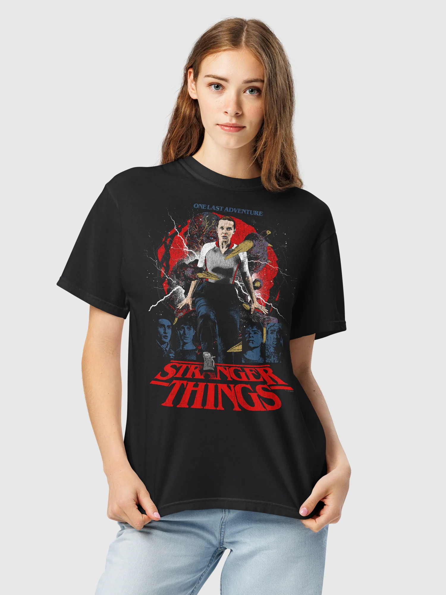Stranger Things T-Shirt Comfort Colors Rucking Fotten x Upside Down Pictures - Image 3