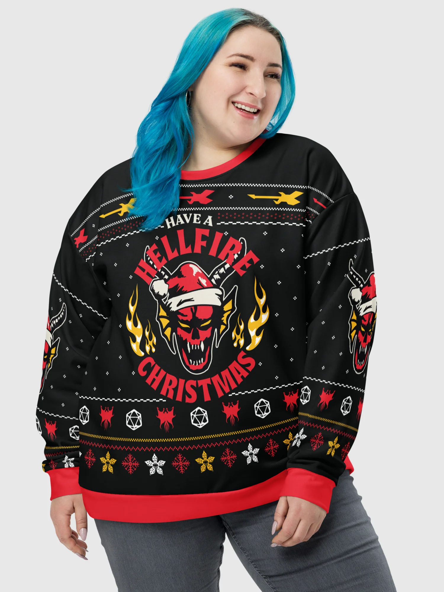 Stranger Things  Crewneck Sweatshirt Have A Hellfire Christmas - Image 3