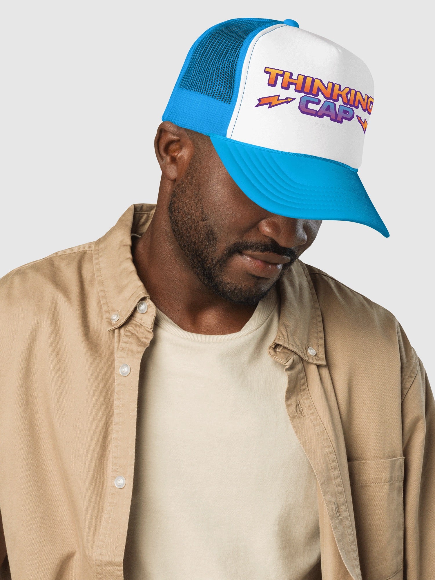 Stranger Things Dustin's Thinking Cap Trucker Hat - Image 3