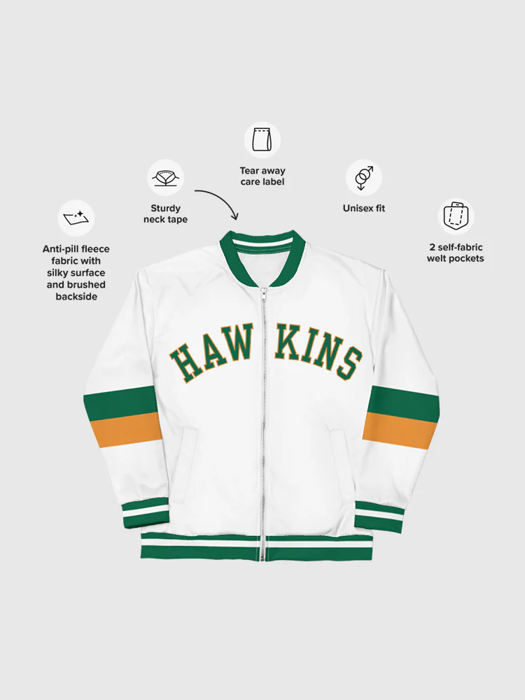 Stranger Things Hawkins High School Varsity Jacket - Image 7