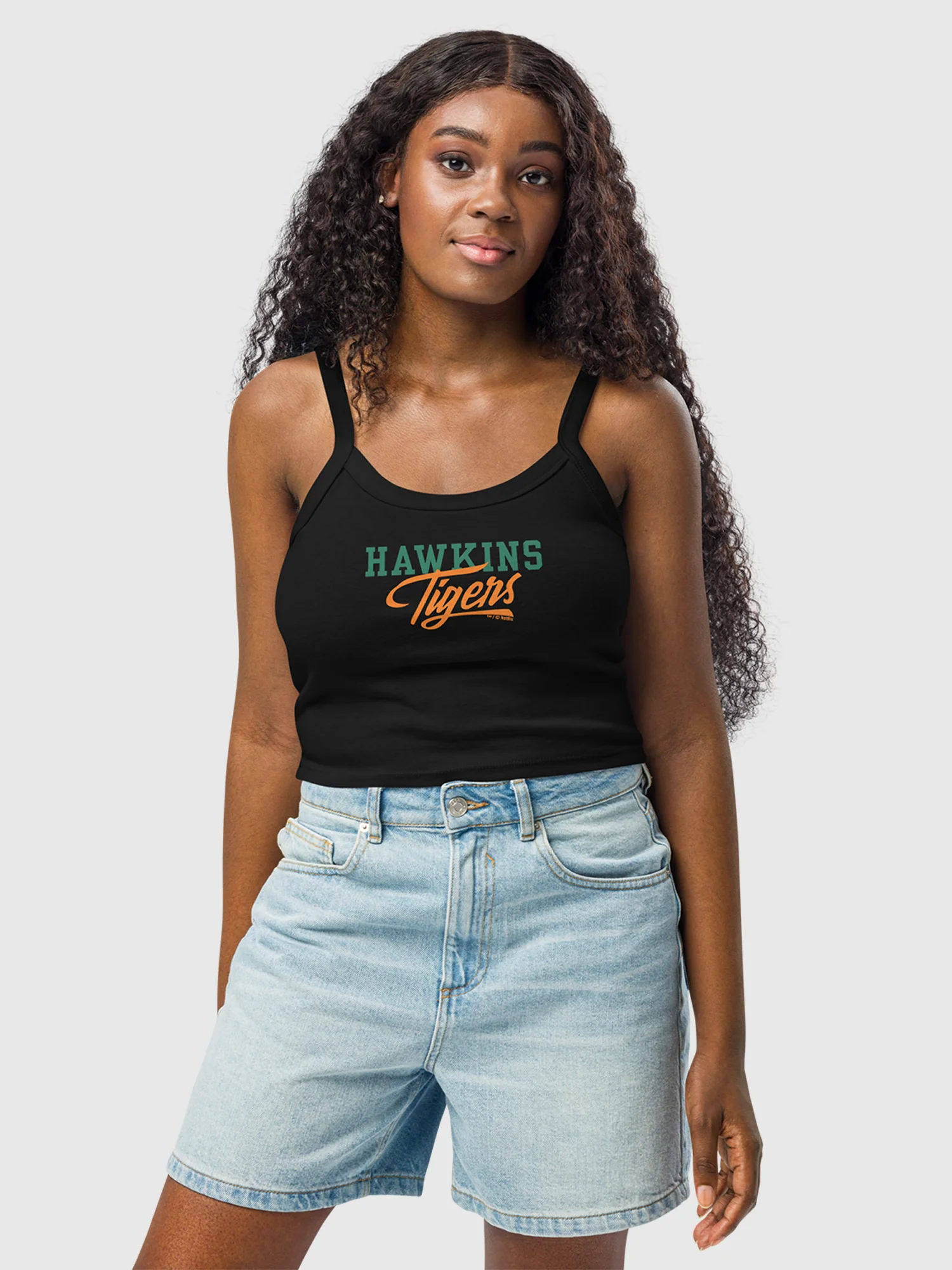 Stranger Things Hawkins High Tigers Women's Micro-Rib Tank Top - Image 2