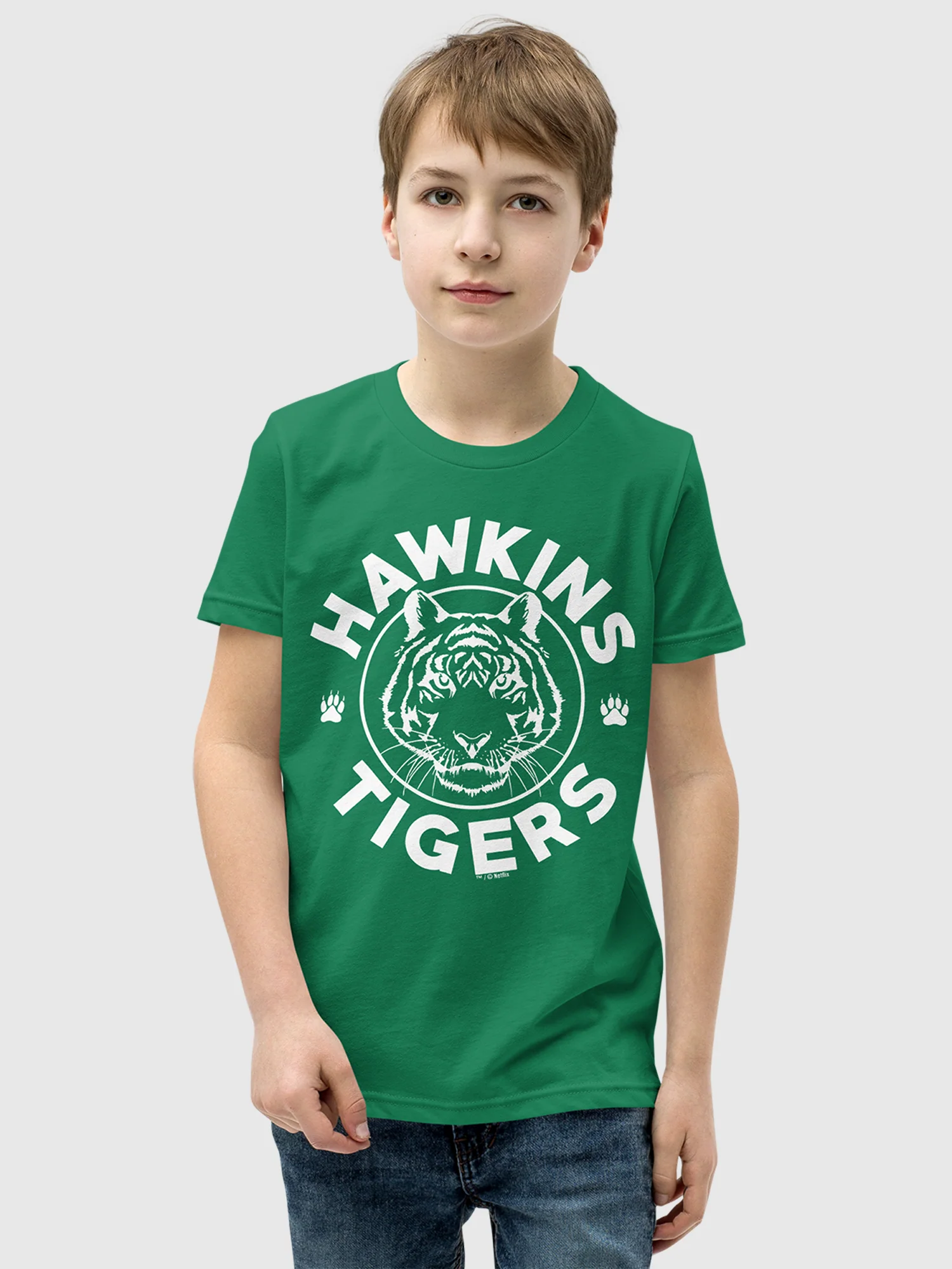 Stranger Things Hawkins Tigers Youth T-Shirt - Image 2