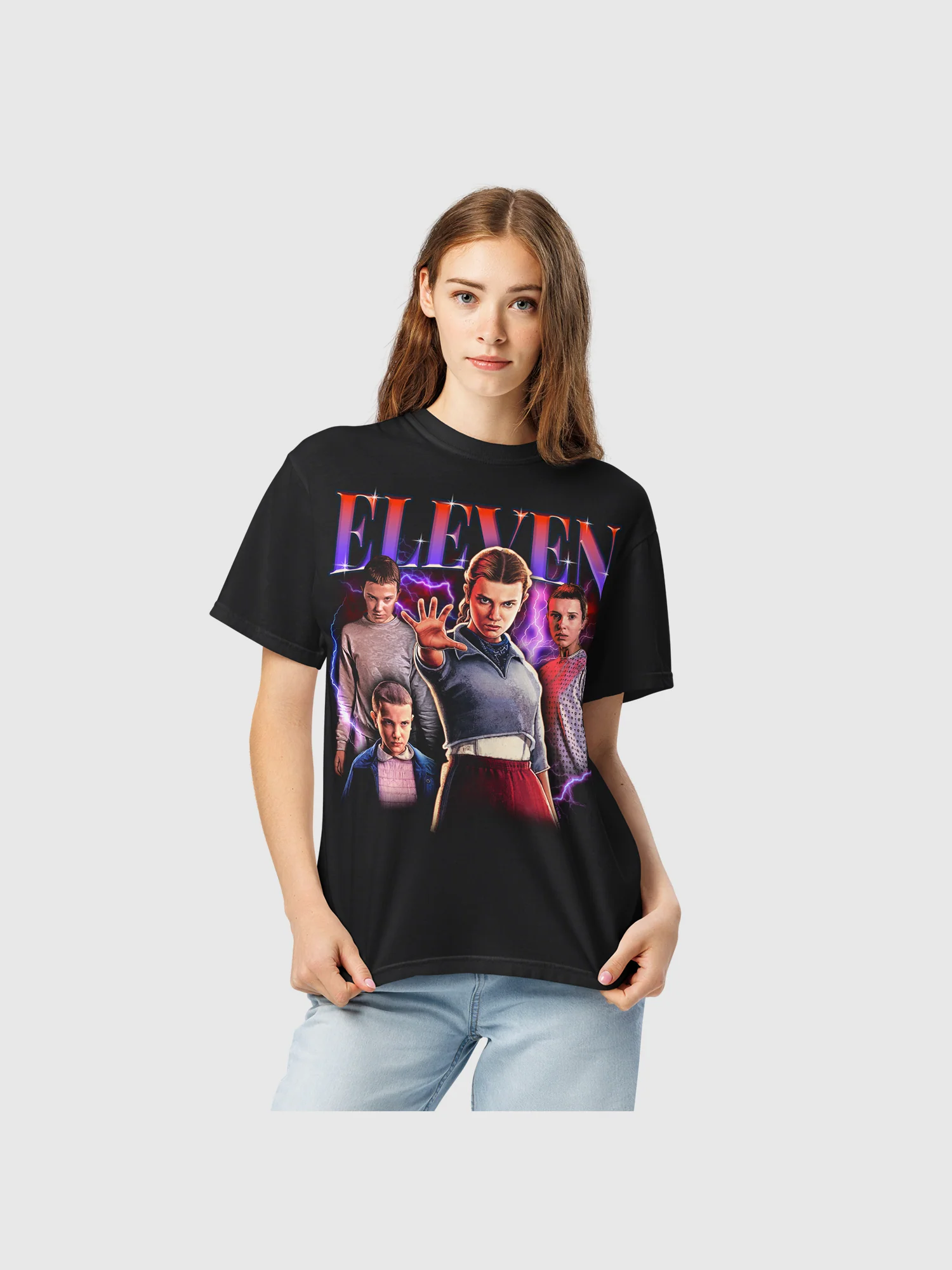 Stranger Things T-Shirt Comfort Colors Eleven Hearthrob - Image 2