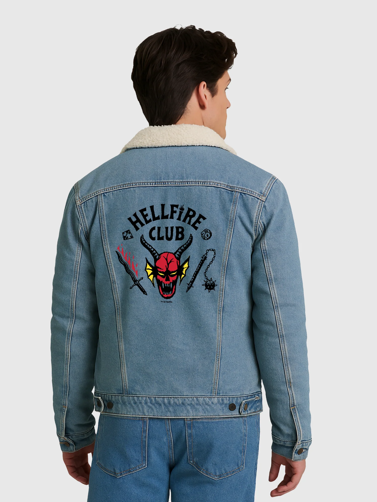 Stranger Things Hellfire Club Denim Jacket - Image 4