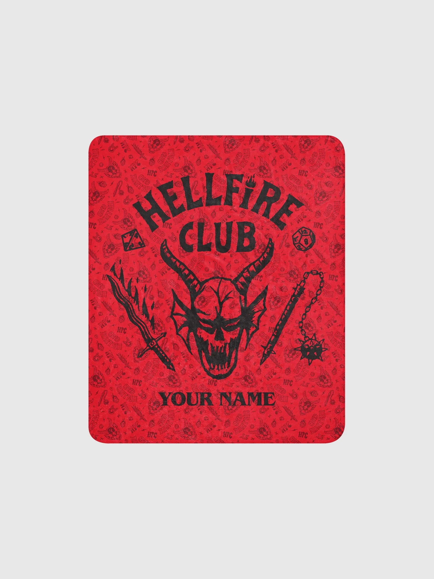 Stranger Things Hellfire Club Personalized Premium Sherpa Blanket - Image 2
