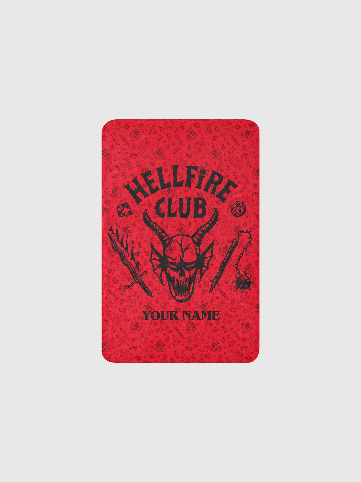 Stranger Things Hellfire Club Personalized Premium Sherpa Blanket - Image 3