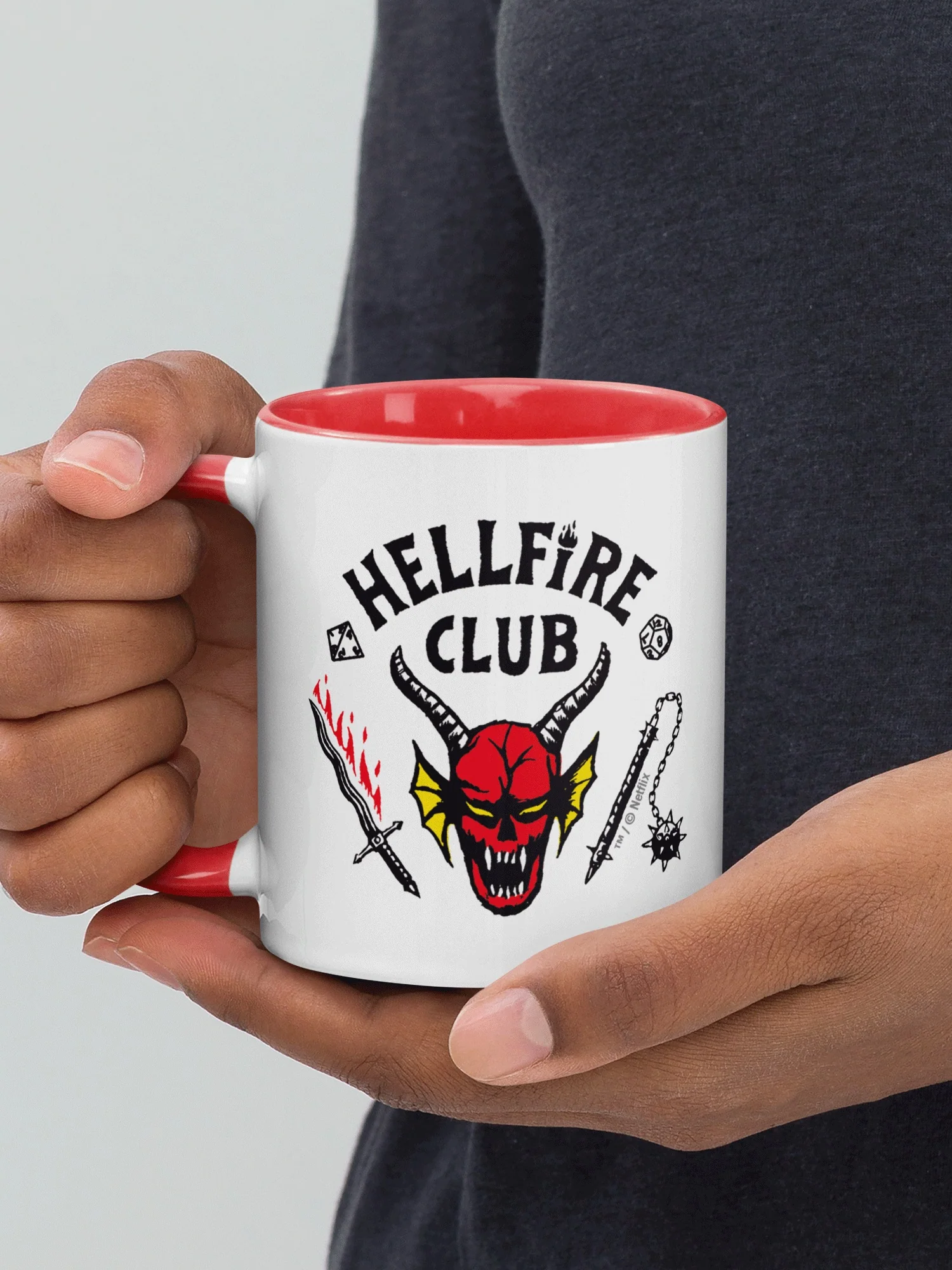 Stranger Things Hellfire Club Personalized Two-Tone Mug - Image 4