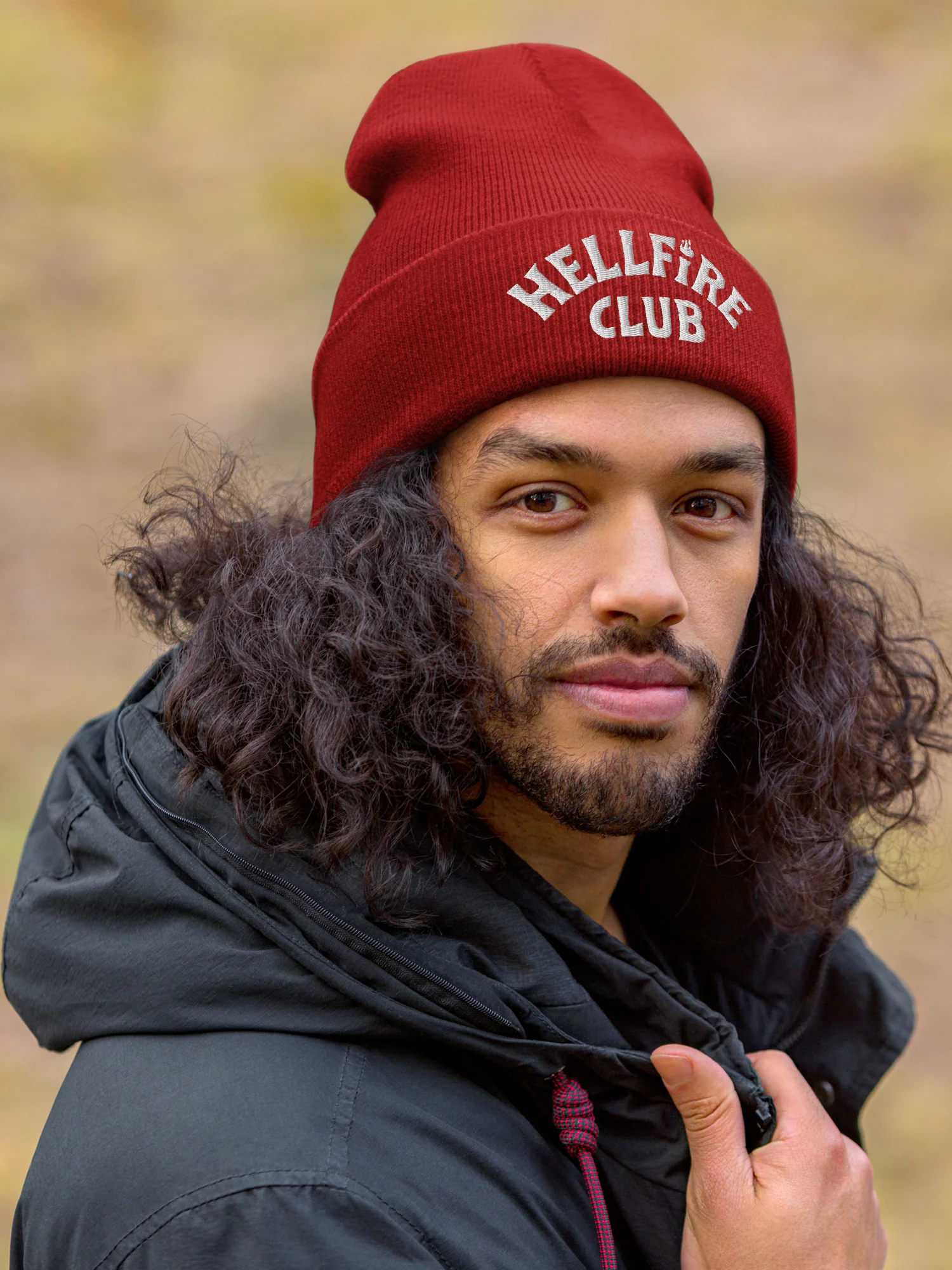 Stranger Things Hellfire Cuffed Beanie - Image 4
