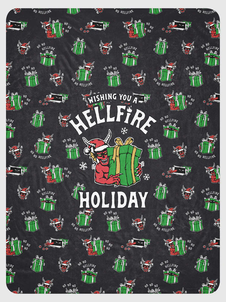 Hellfire Club Hellfire Holiday Sherpa Blanket - Image 7