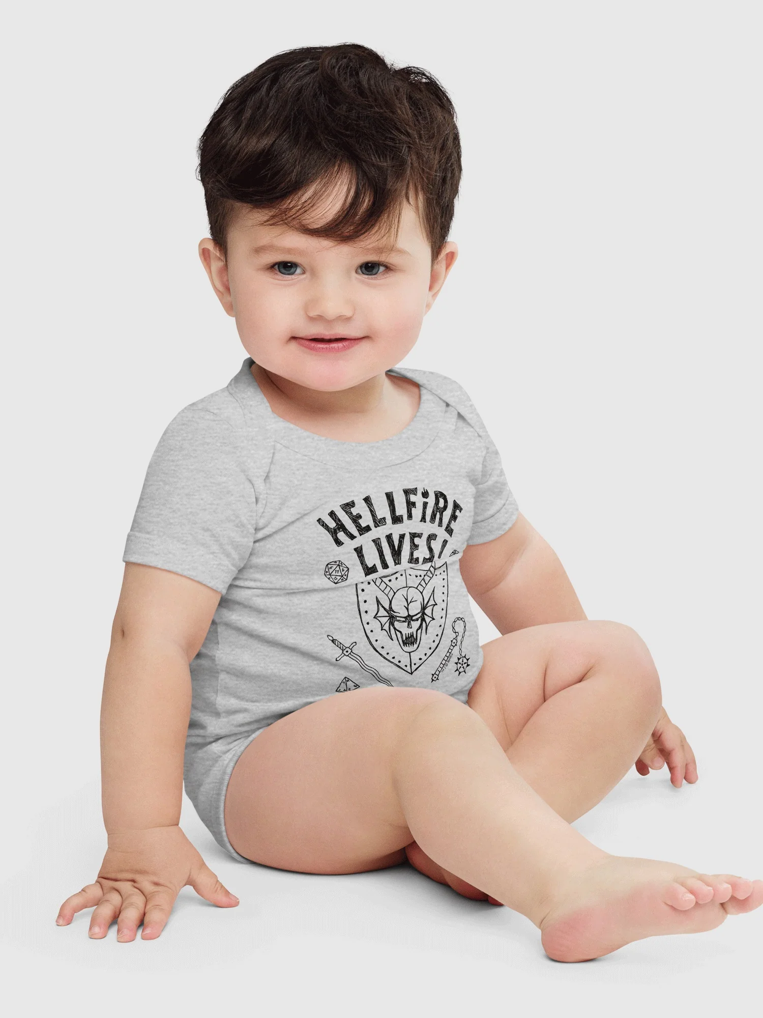 Stranger Things Hellfire Lives Baby Bodysuit - Image 2