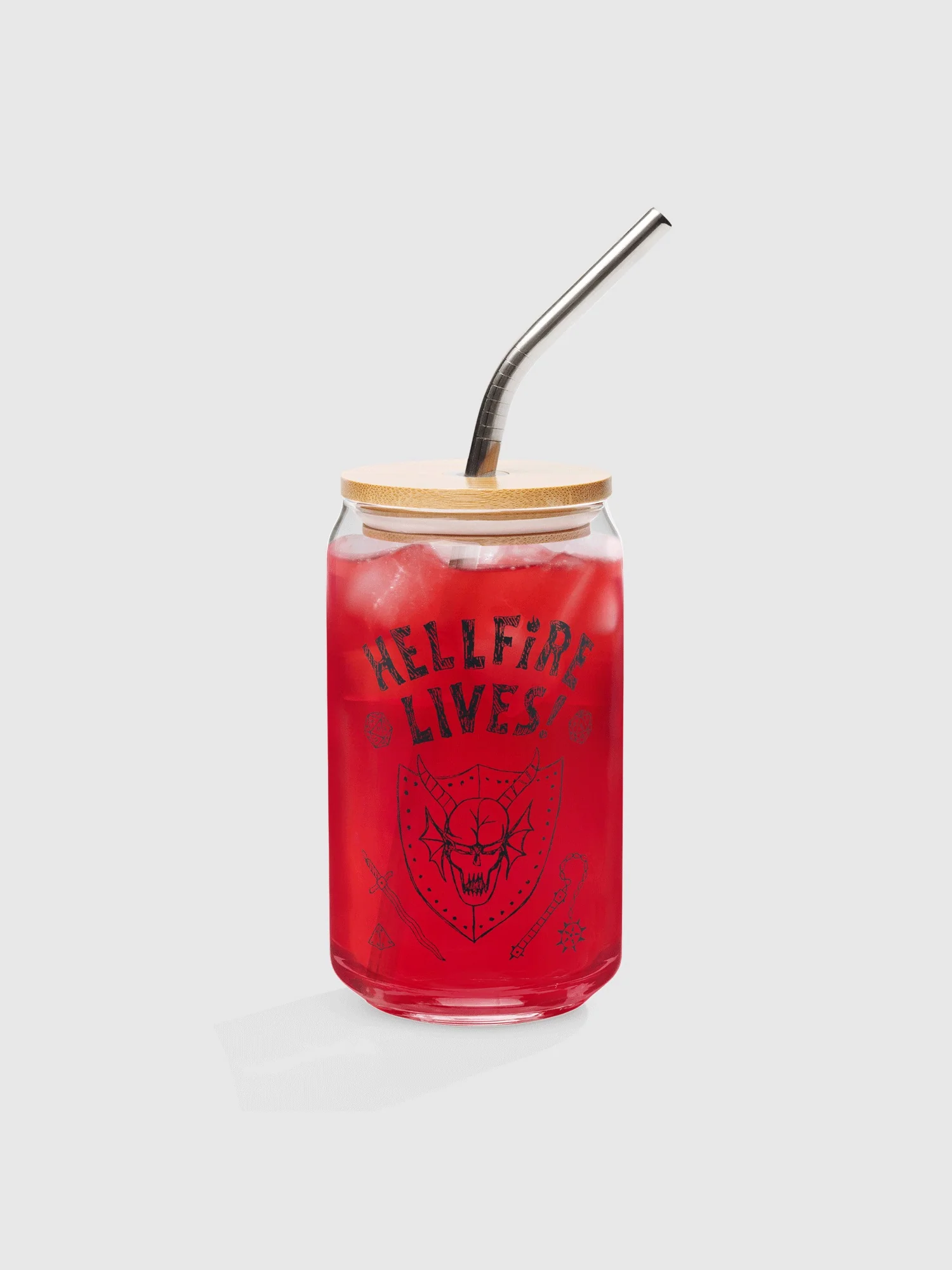 Stranger Things Hellfire Lives Can Shaped Glass - Image 2