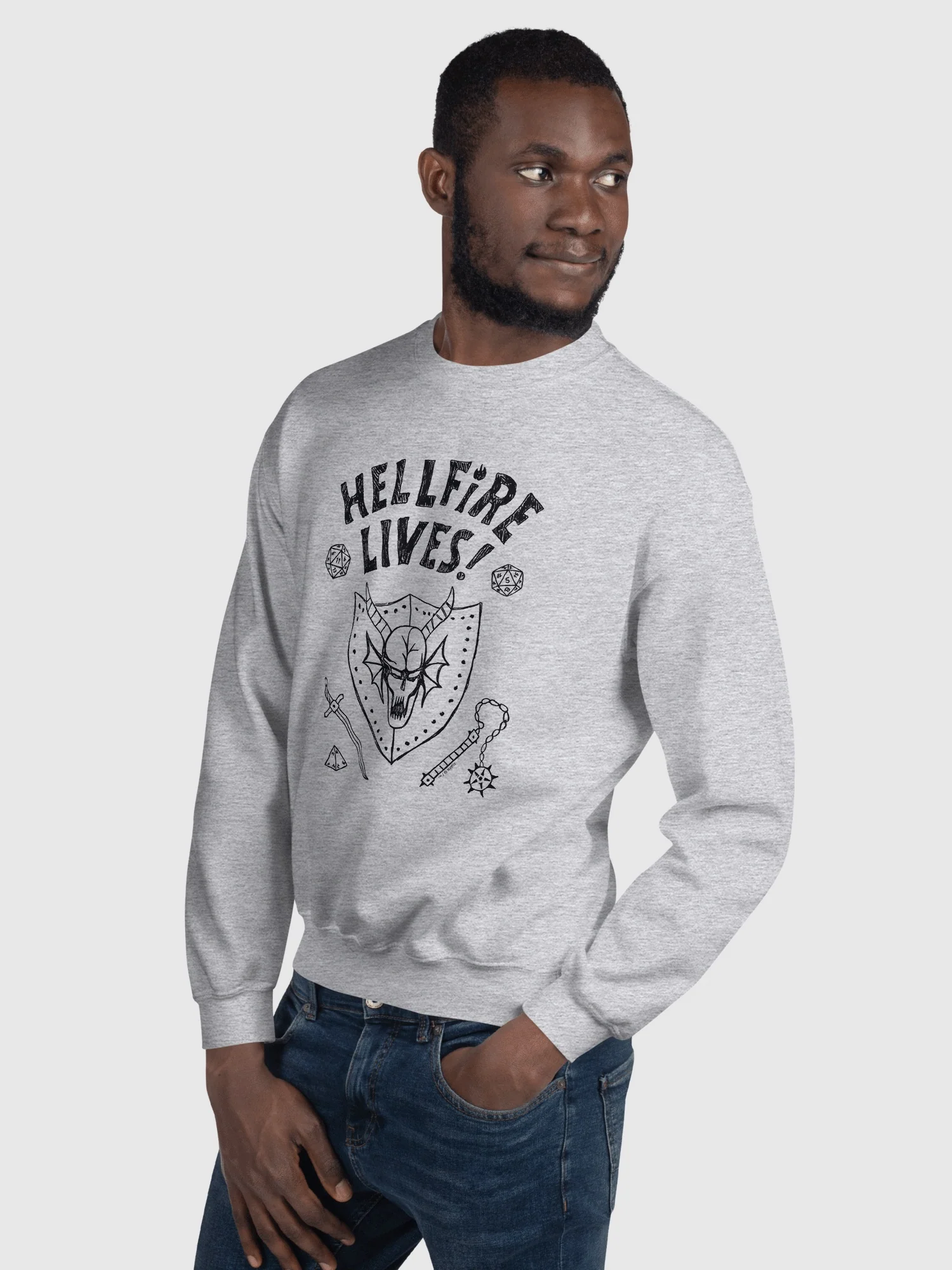Stranger Things Hellfire Lives Crewneck - Image 3