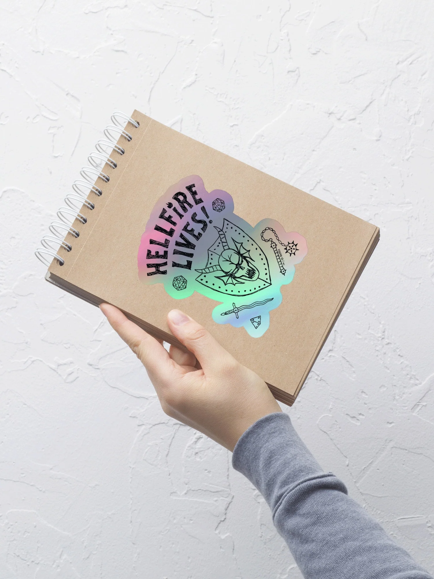 Stranger Things Hellfire Lives Holographic Sticker - Image 2