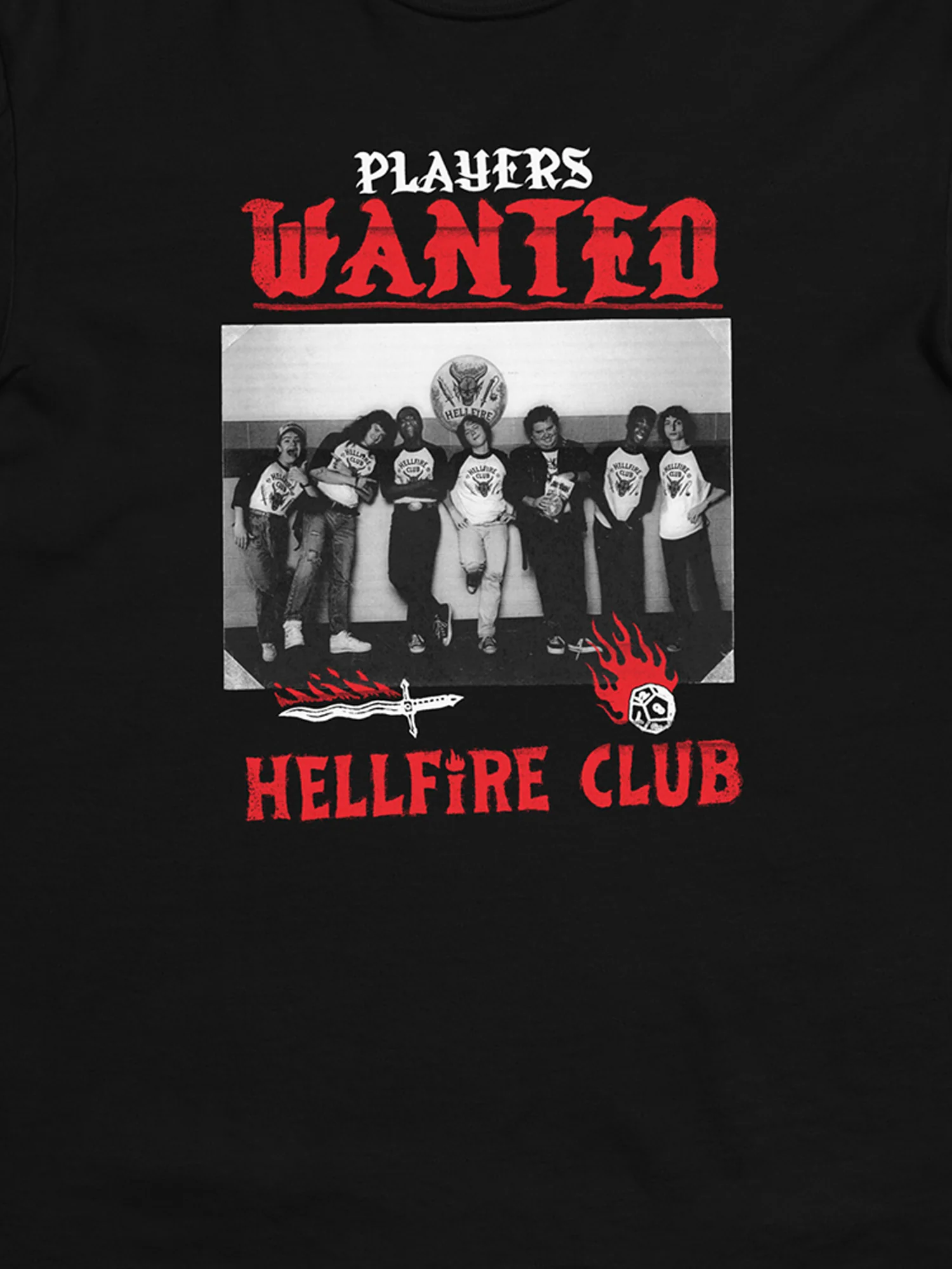Hellfire Club Wanted Men’s Garment-Dyed Heavyweight T-Shirt [Black] - Image 2
