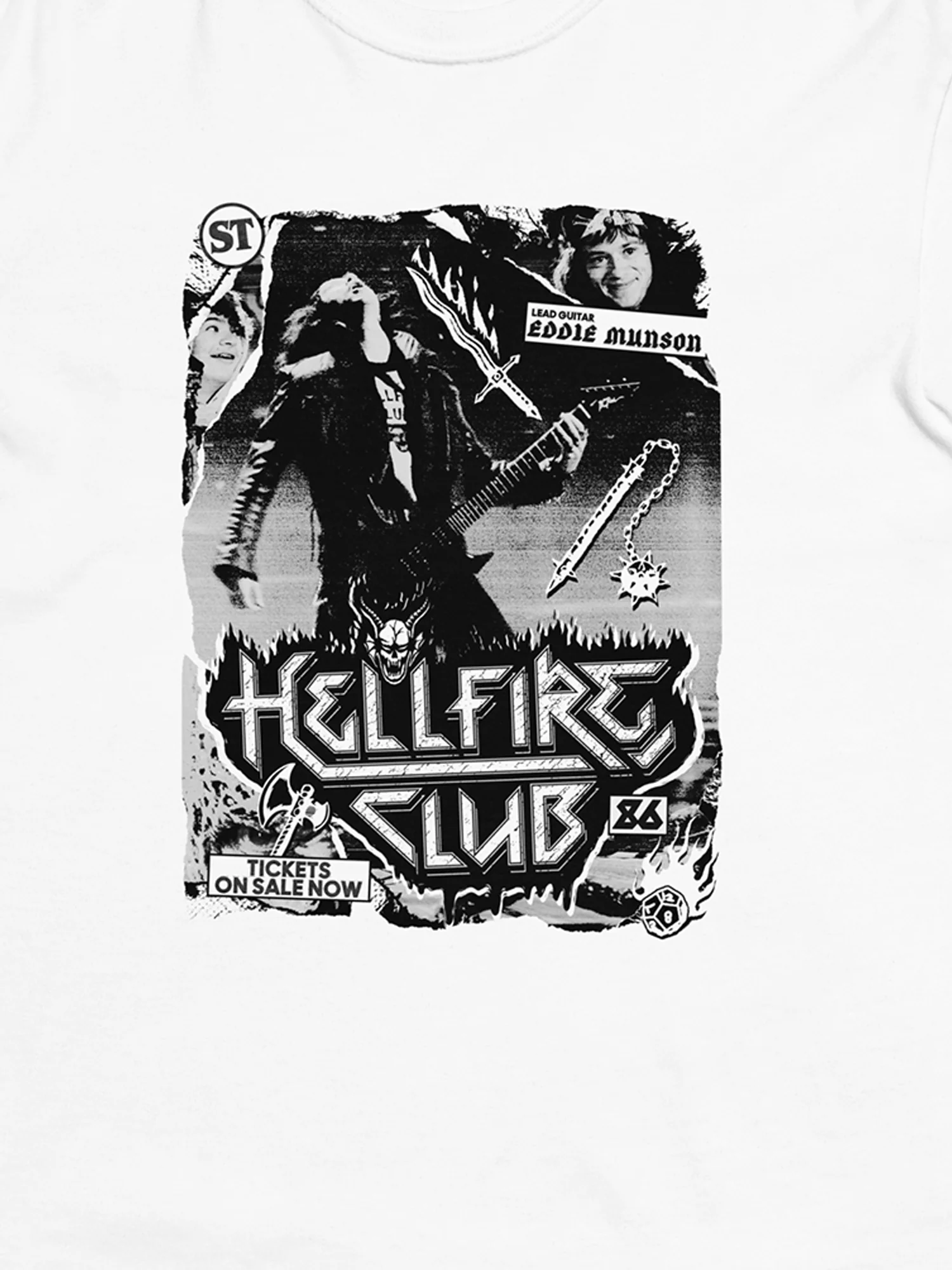 Hellfire Men’s Garment-Dyed Heavyweight T-Shirt [White] - Image 2