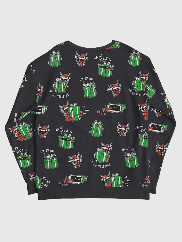 Hellfire Club Ho Ho Hellfire Holiday Crewneck Sweatshirt - Image 2
